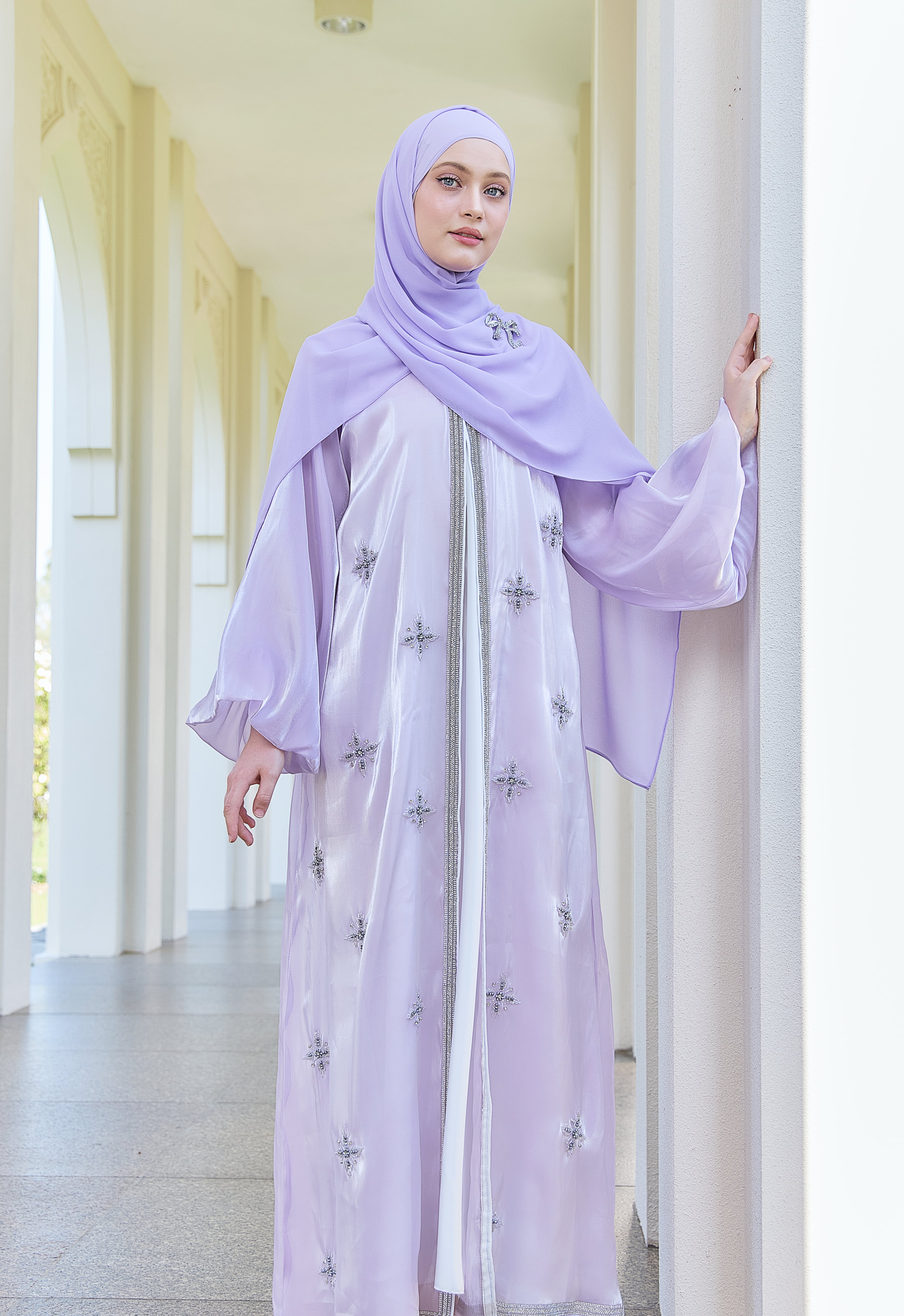 THALIA LUXE ABAYA - PURPLE