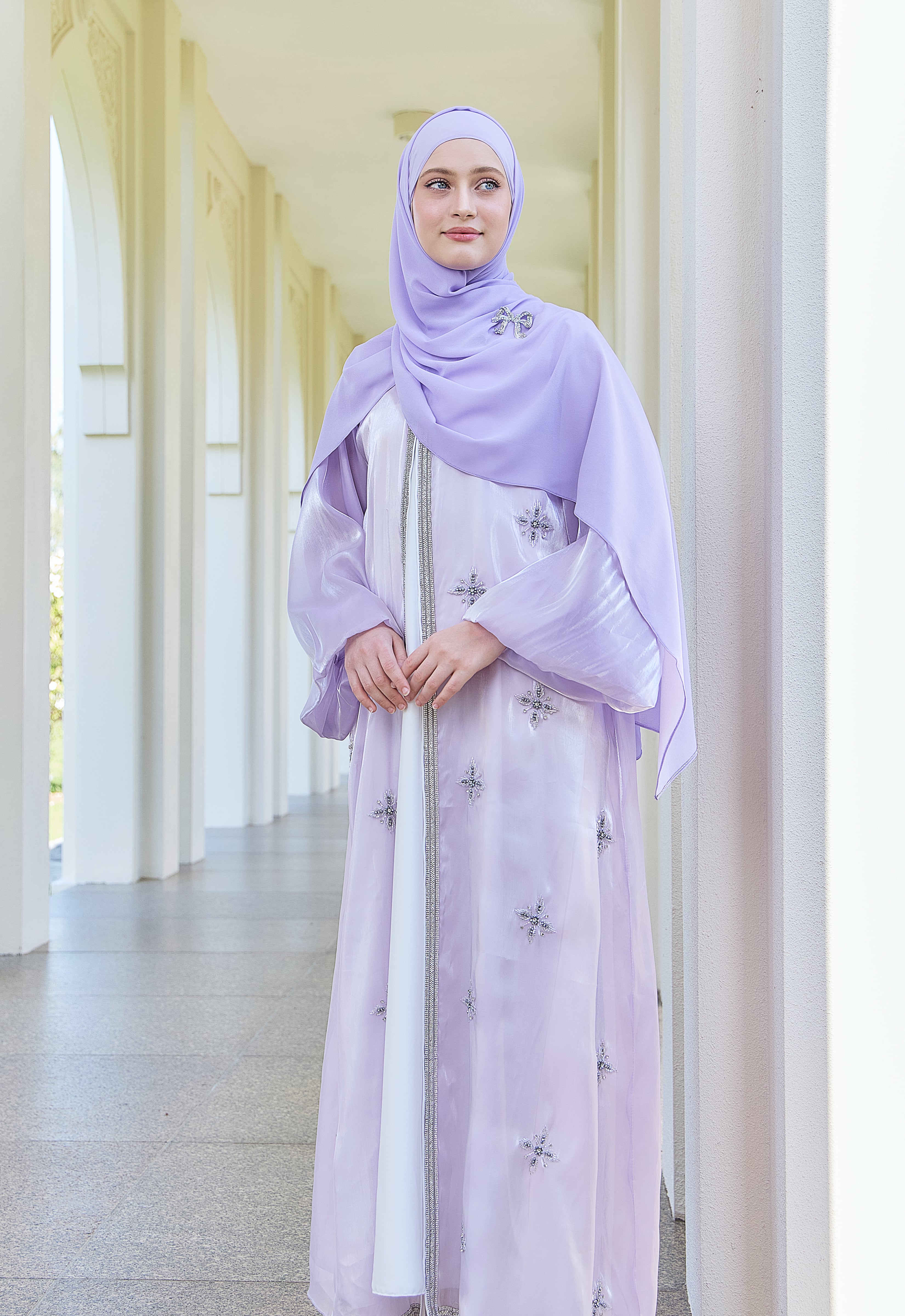 THALIA LUXE ABAYA - PURPLE