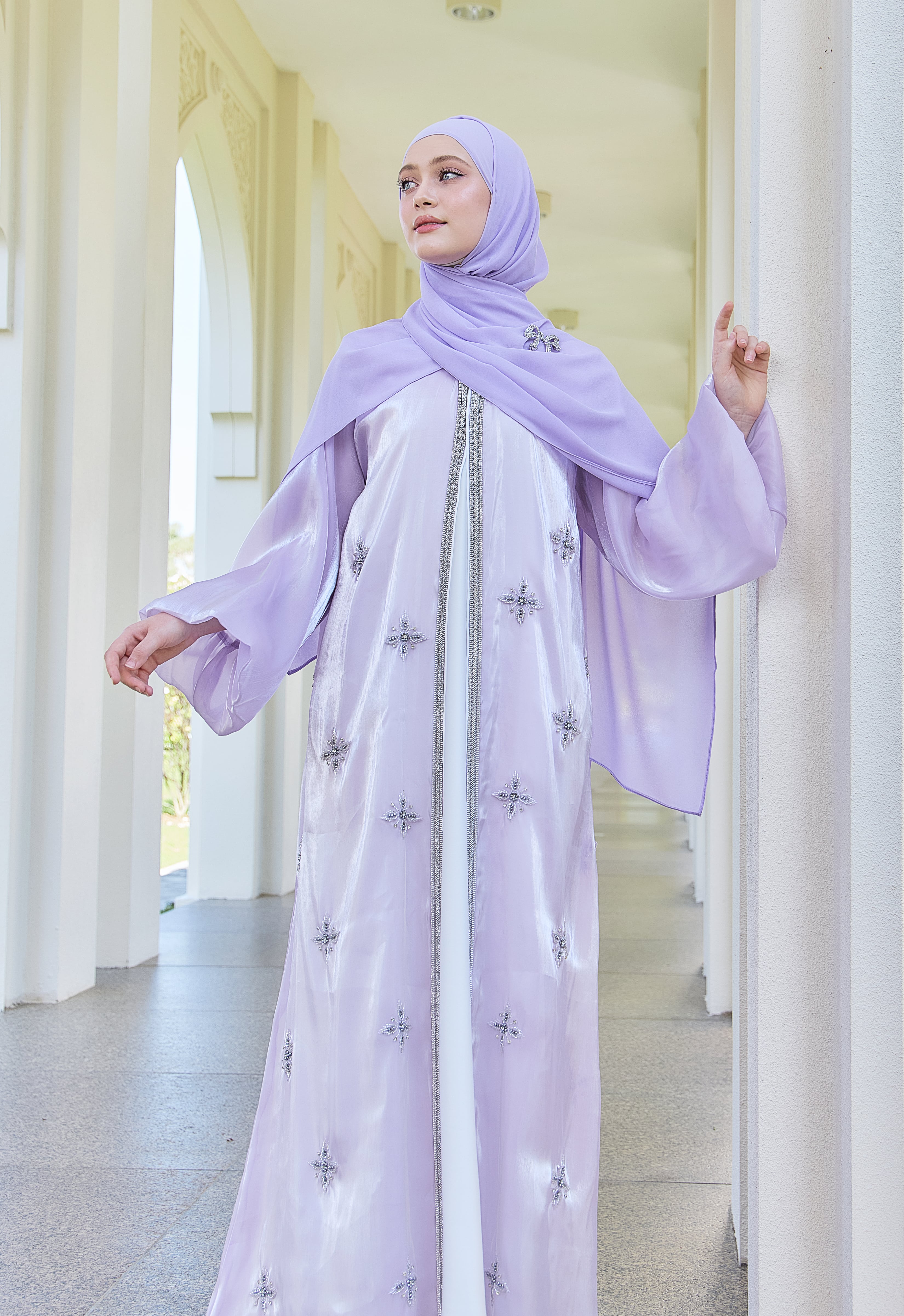 THALIA LUXE ABAYA - PURPLE