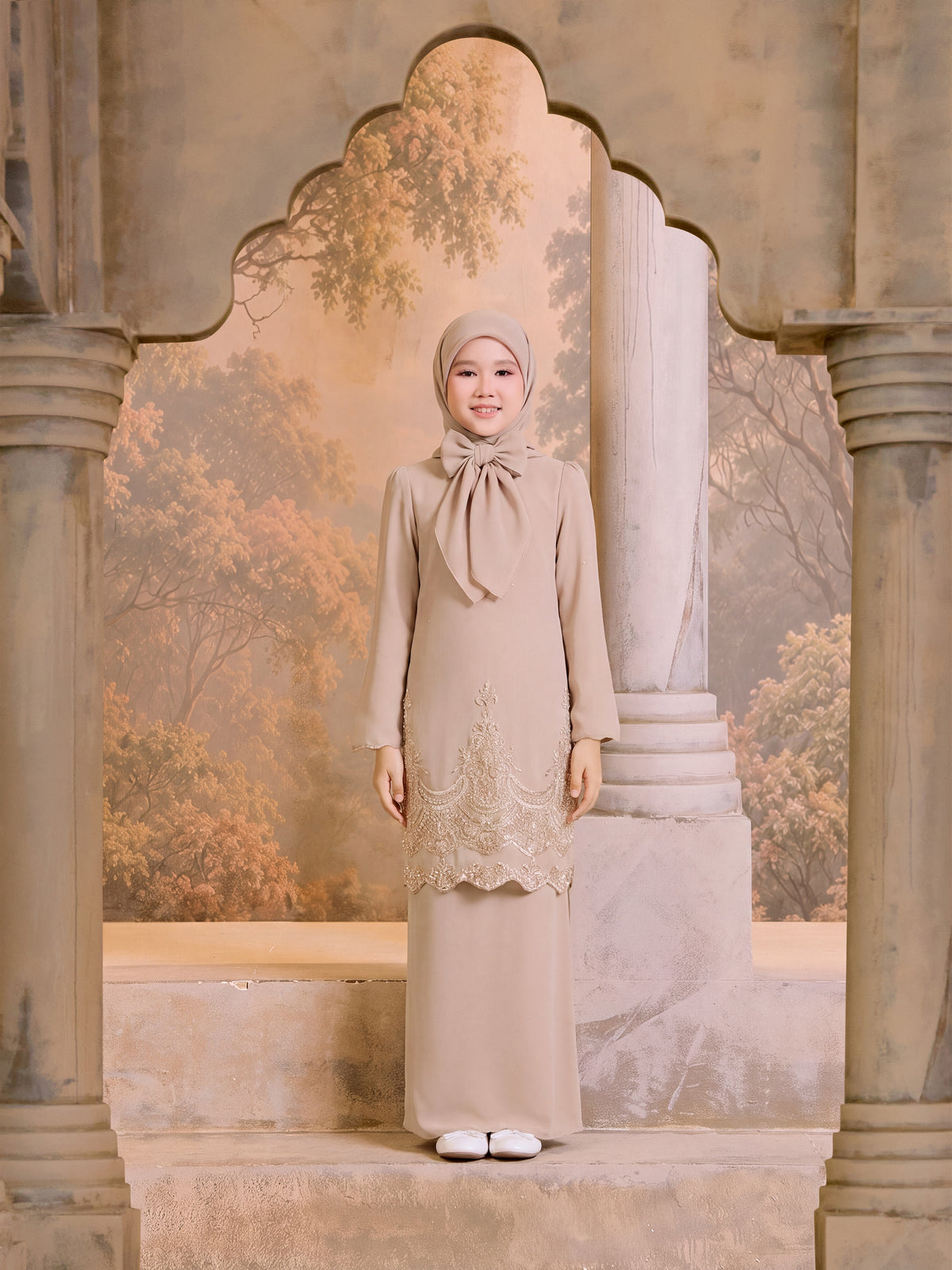 SUPER LUXE SERIES |AISYAH KURUNG KIDS - TAUPE