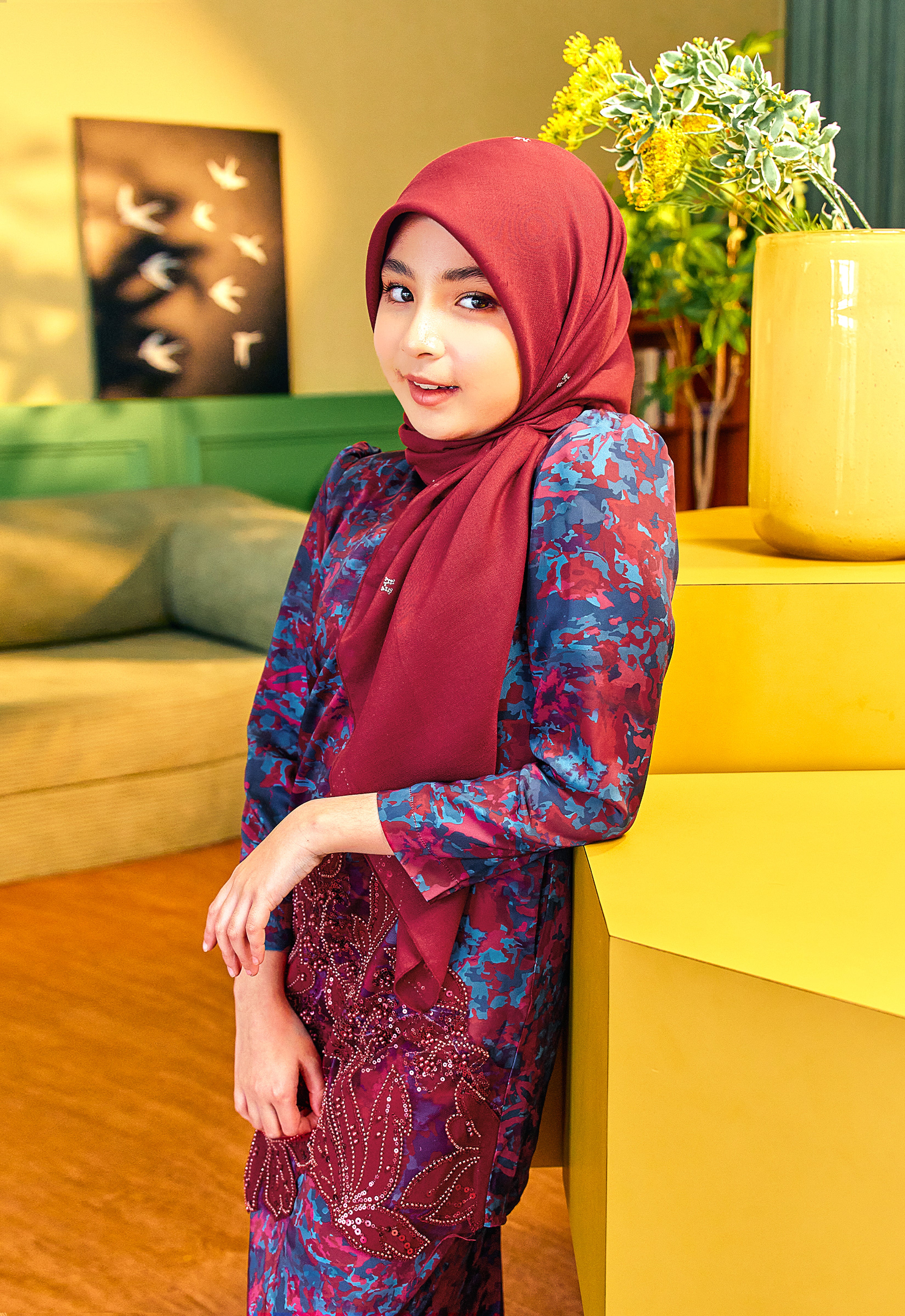 KIDS ANGGUN KURUNG 3.0 - MAROON