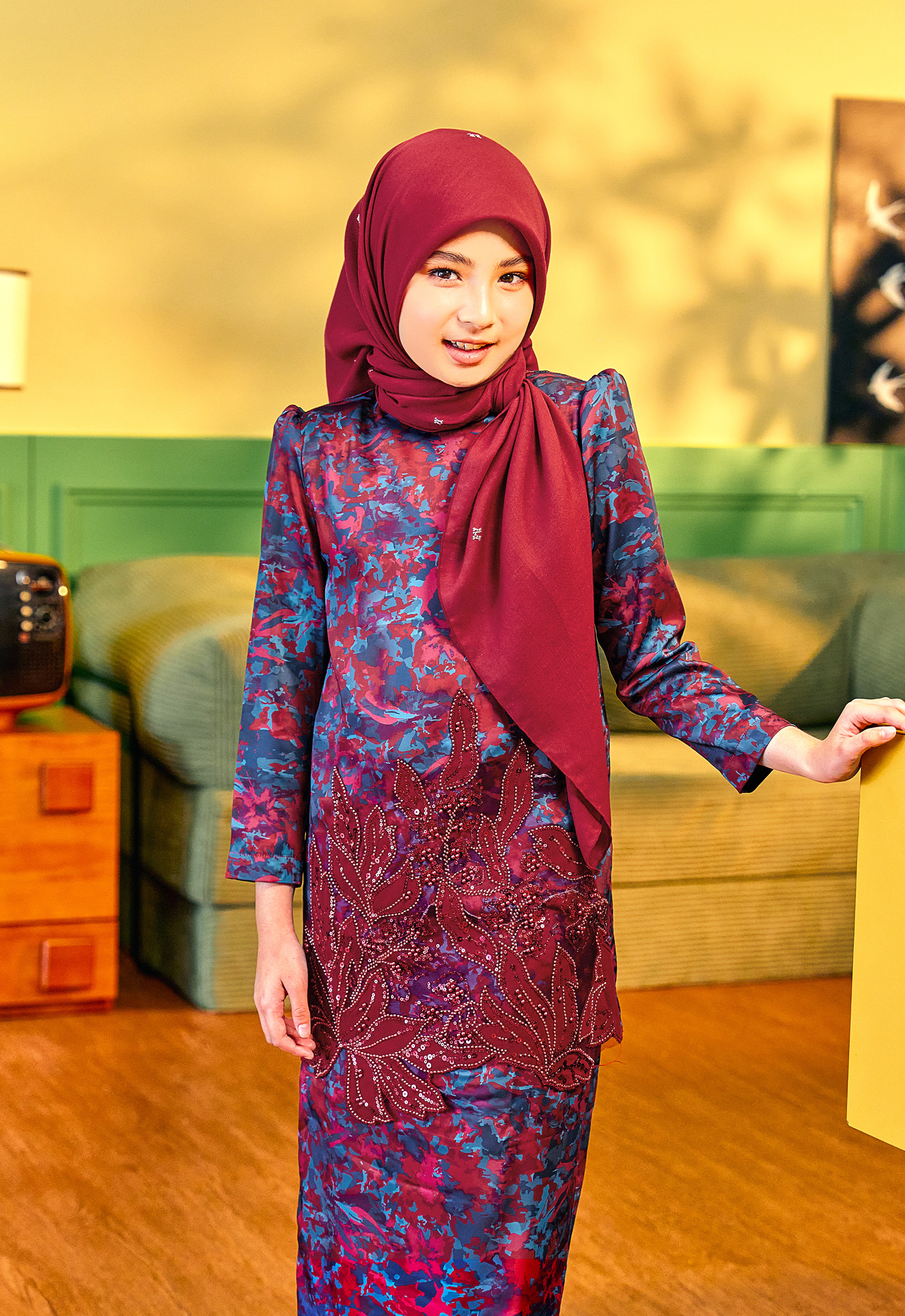 KIDS ANGGUN KURUNG 3.0 - MAROON