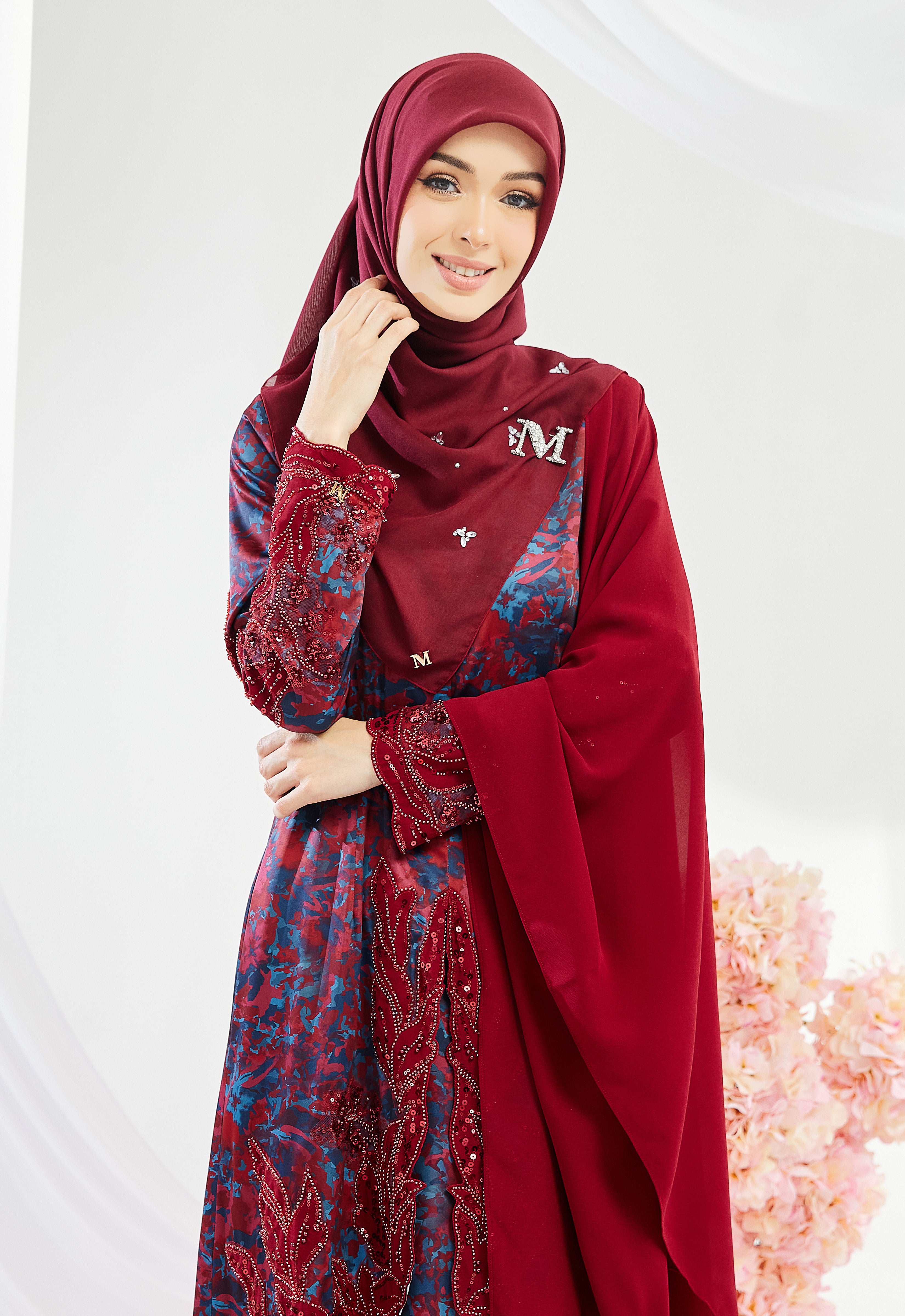 ANGGUN KEBAYA RIAW - MAROON