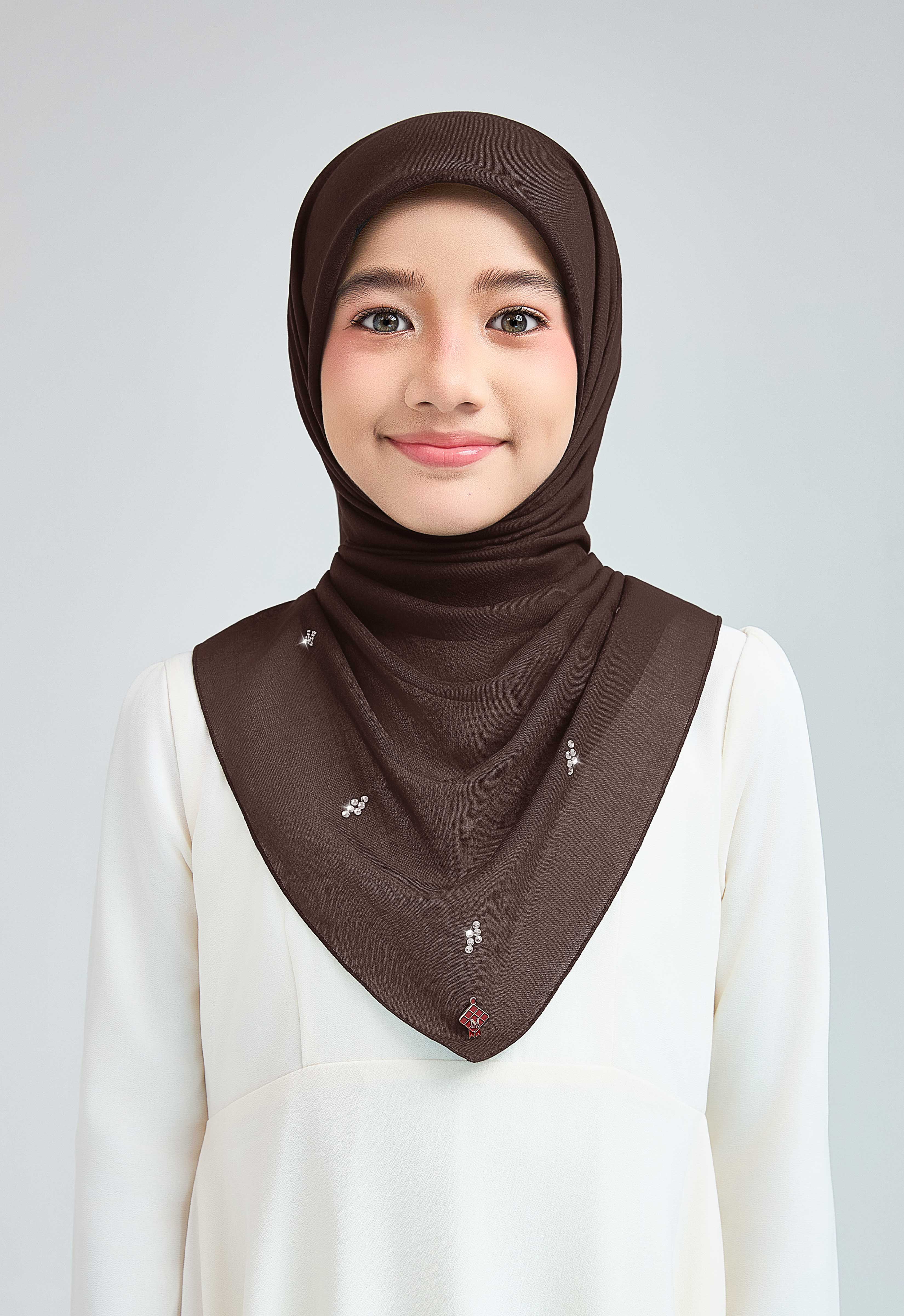 KIDS SETULUS RAYA PLAIN STONE - DARK BROWN