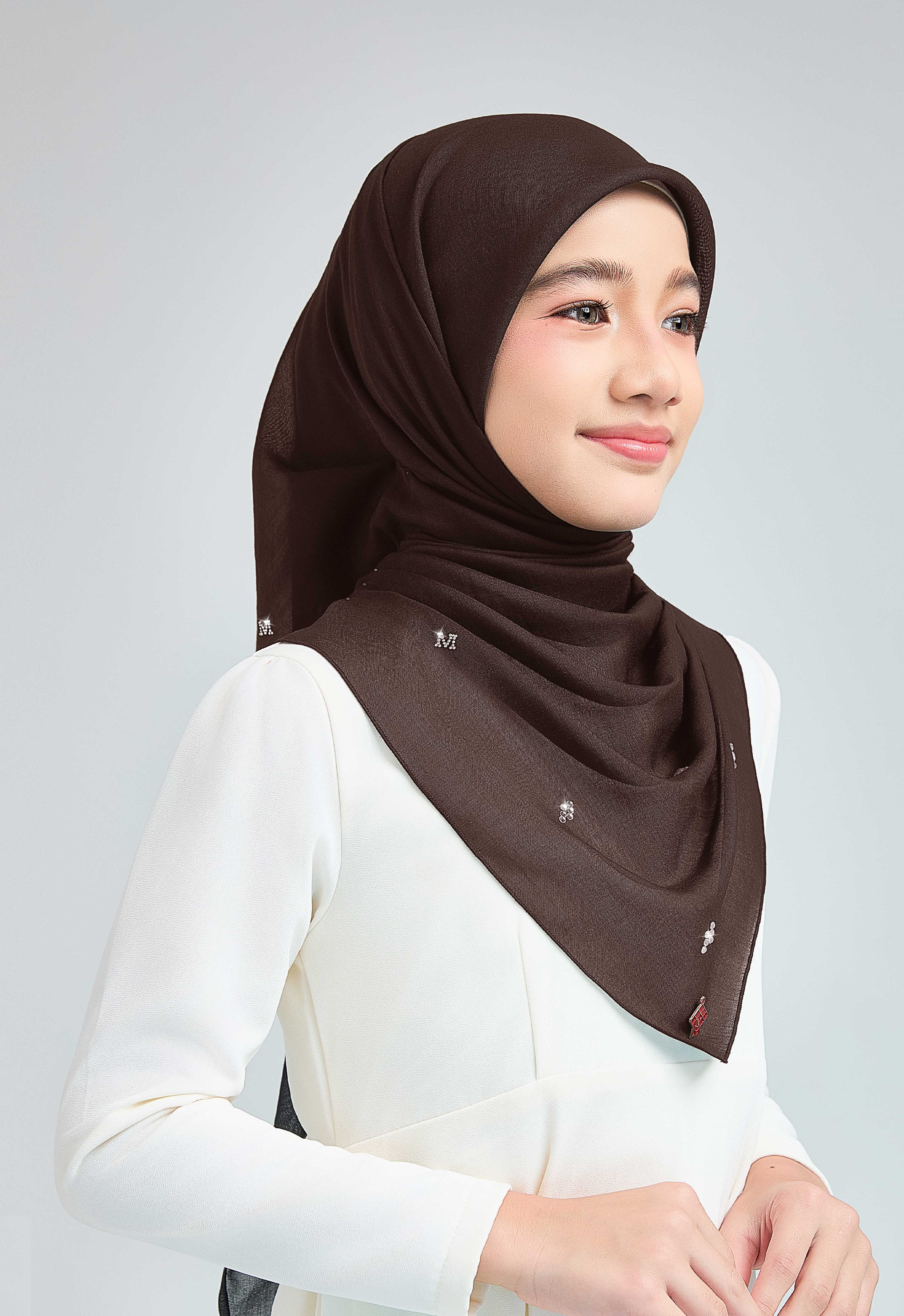 KIDS SETULUS RAYA PLAIN STONE - DARK BROWN