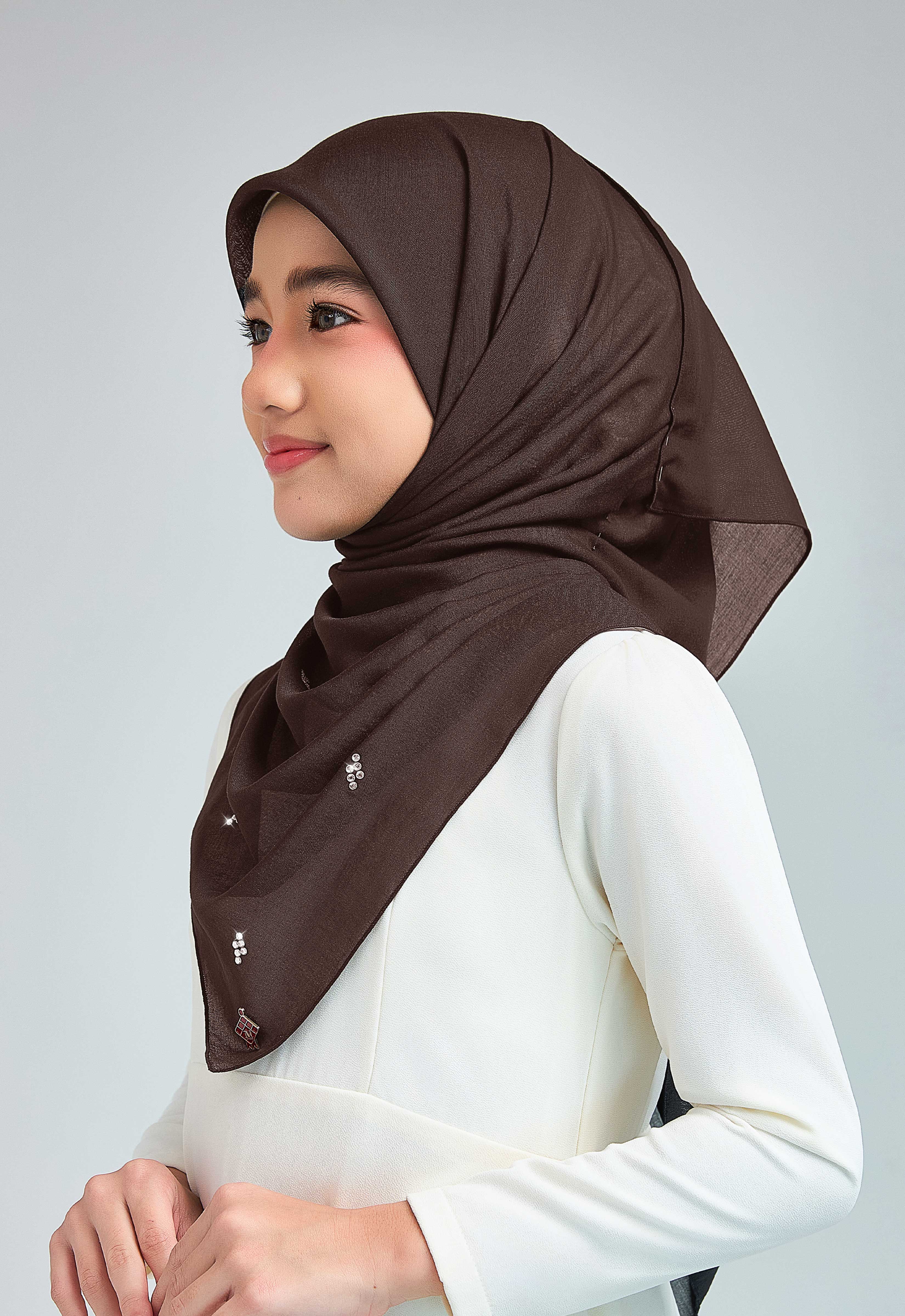 KIDS SETULUS RAYA PLAIN STONE - DARK BROWN