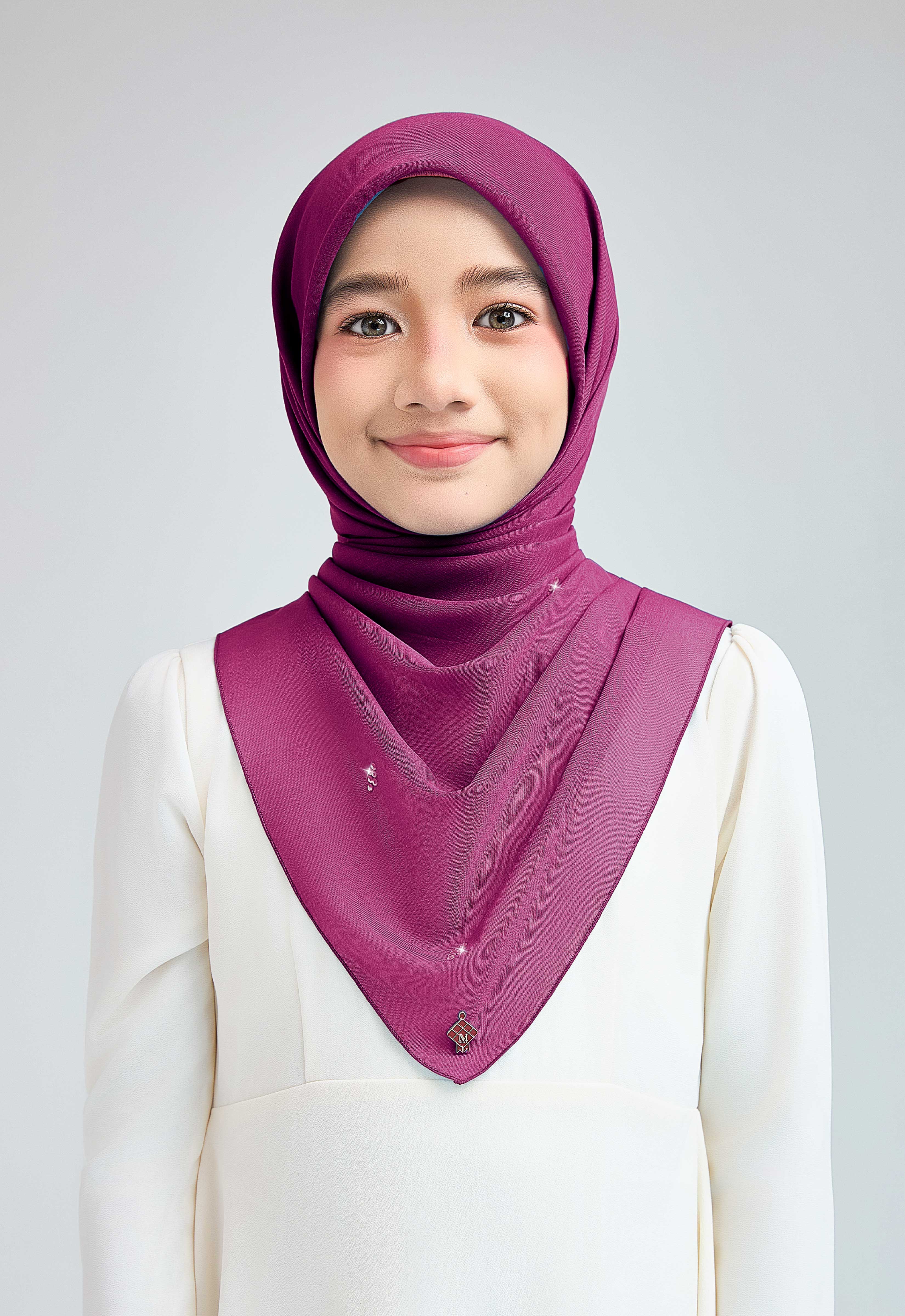 KIDS SETULUS RAYA PLAIN STONE - MAGENTA