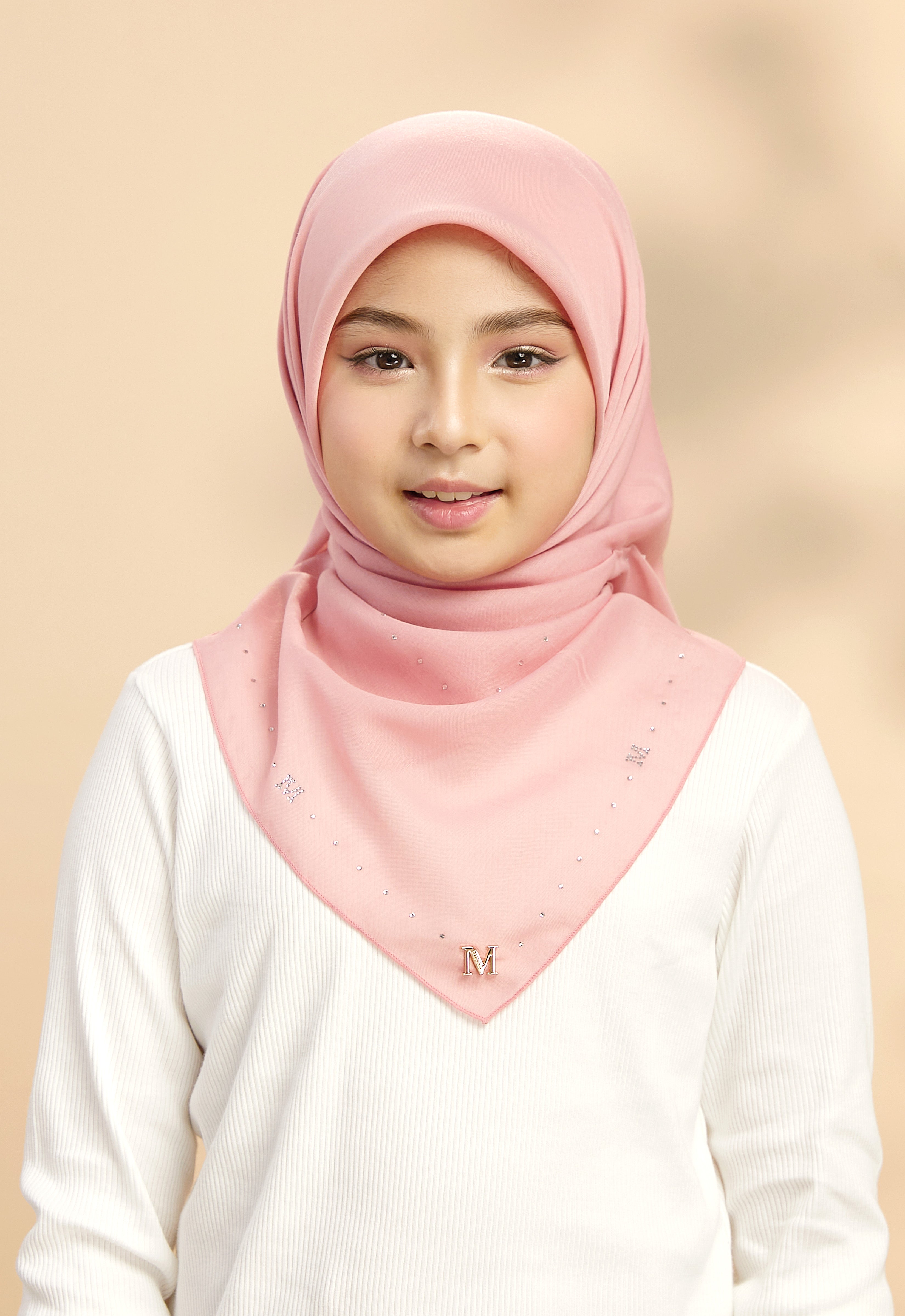 KIDS JIWA PLAIN STONE - LIGHT PINK