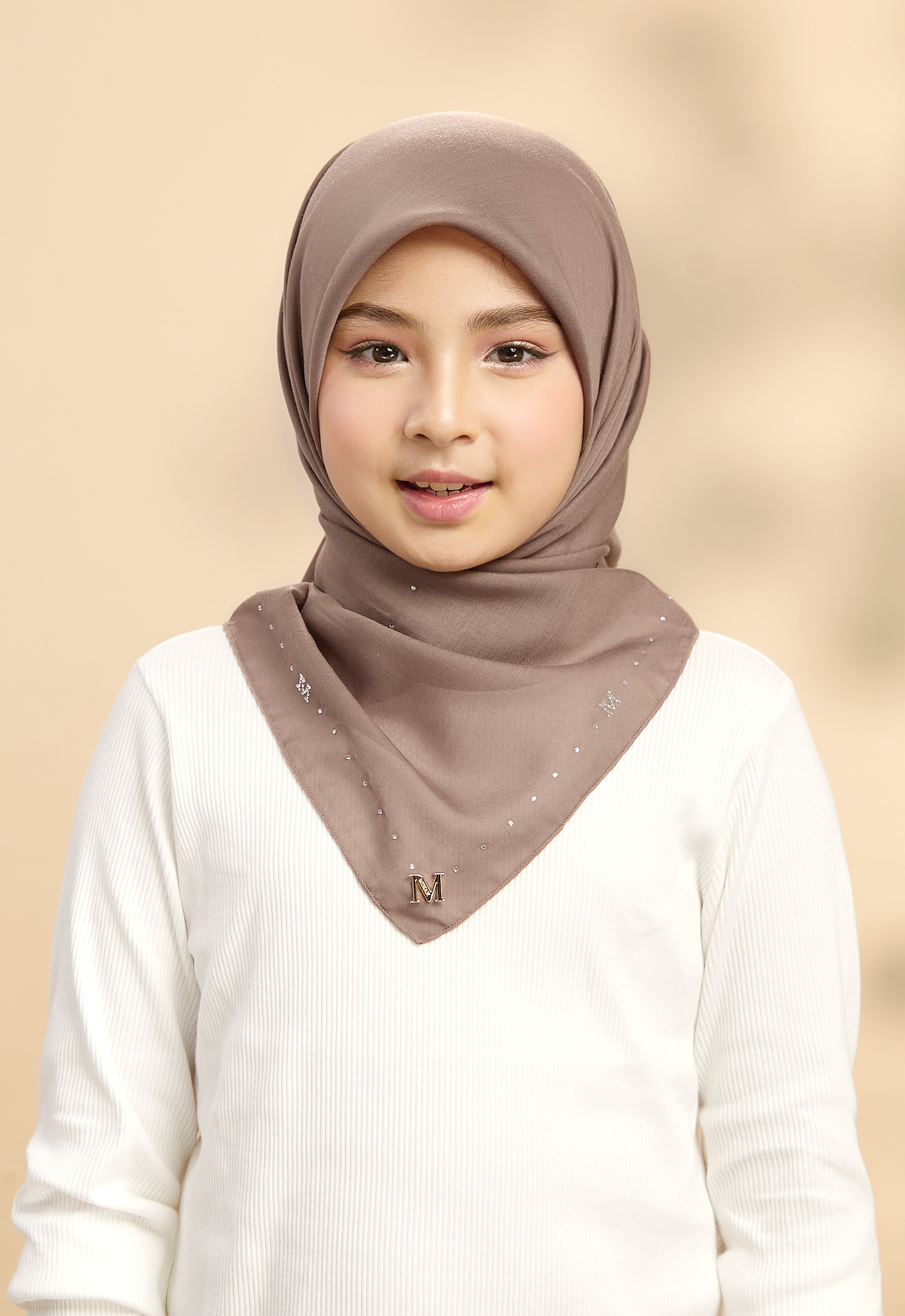 KIDS JIWA PLAIN STONE - PASTEL BROWN