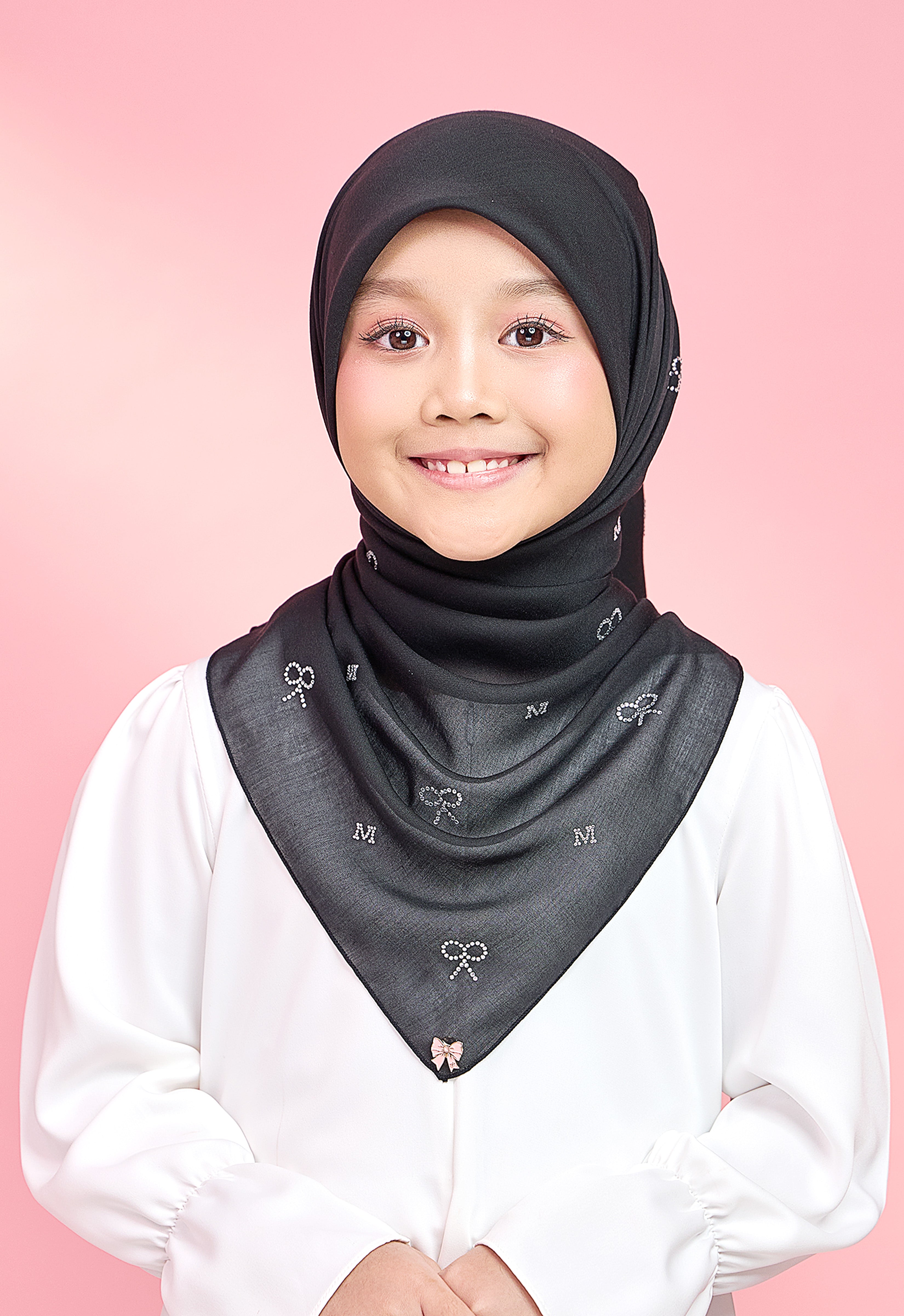 KIDS RIBBONY PLAIN STONE - BLACK