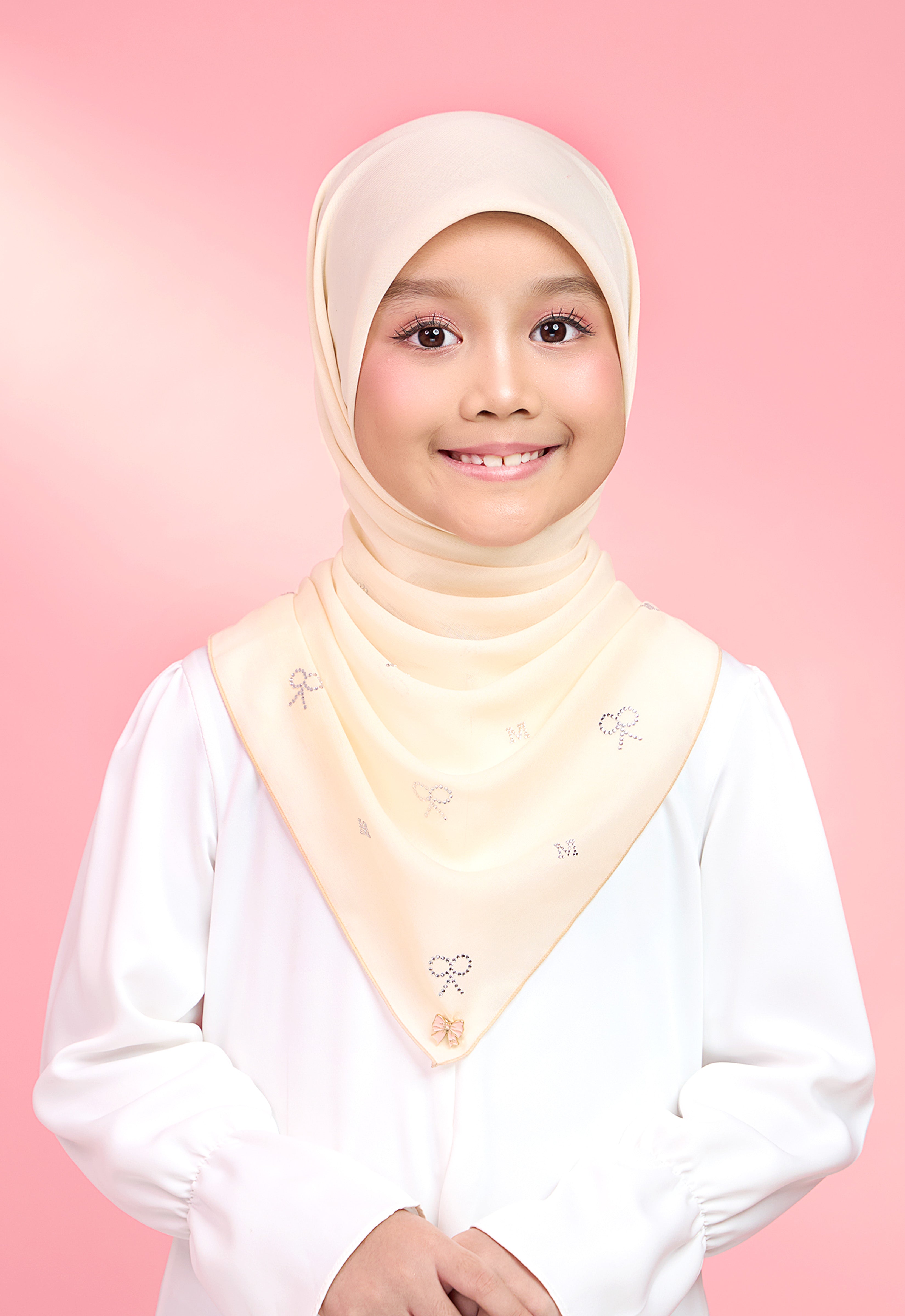 KIDS RIBBONY PLAIN STONE - CREAM