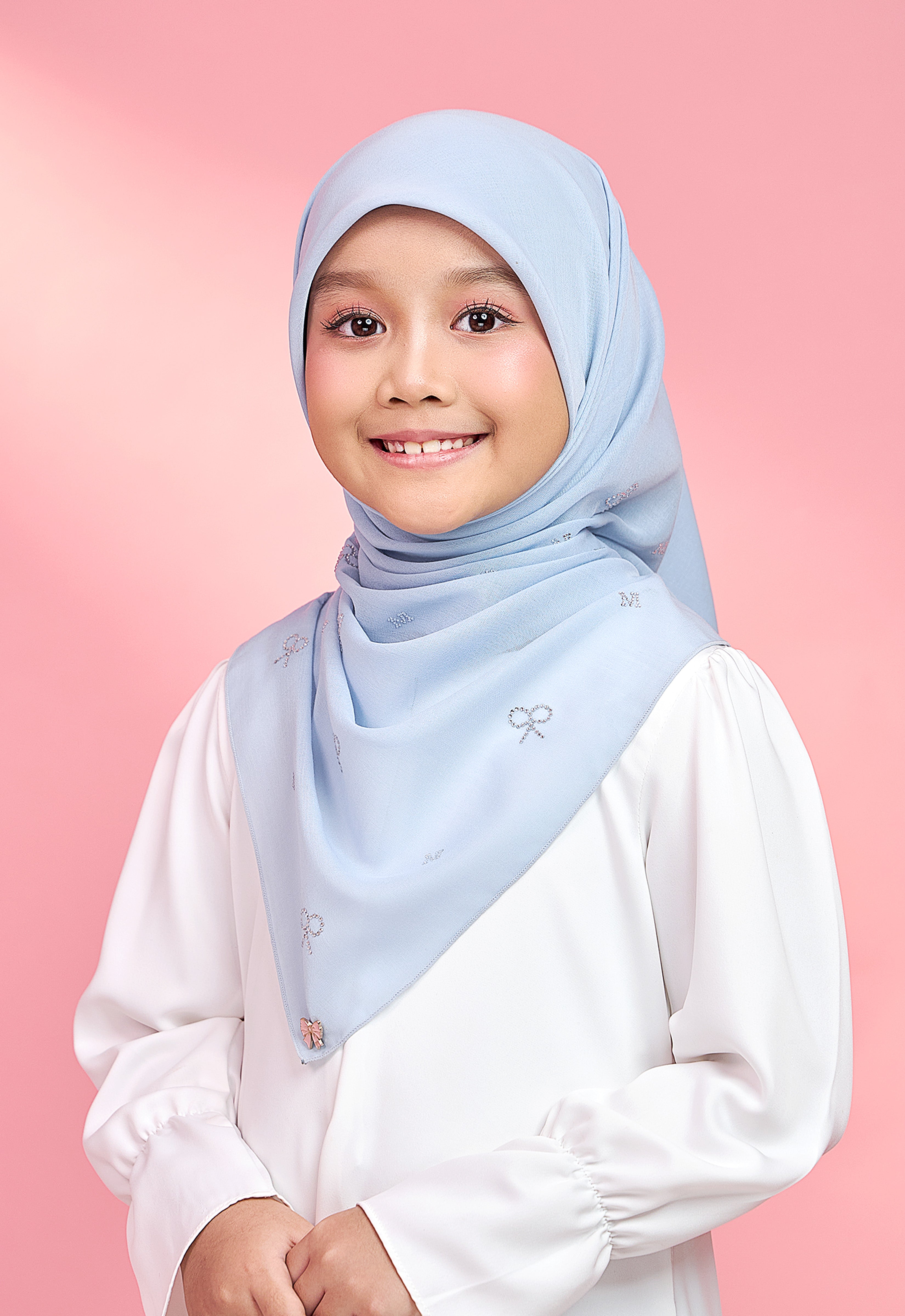 KIDS RIBBONY PLAIN STONE - LIGHT BLUE