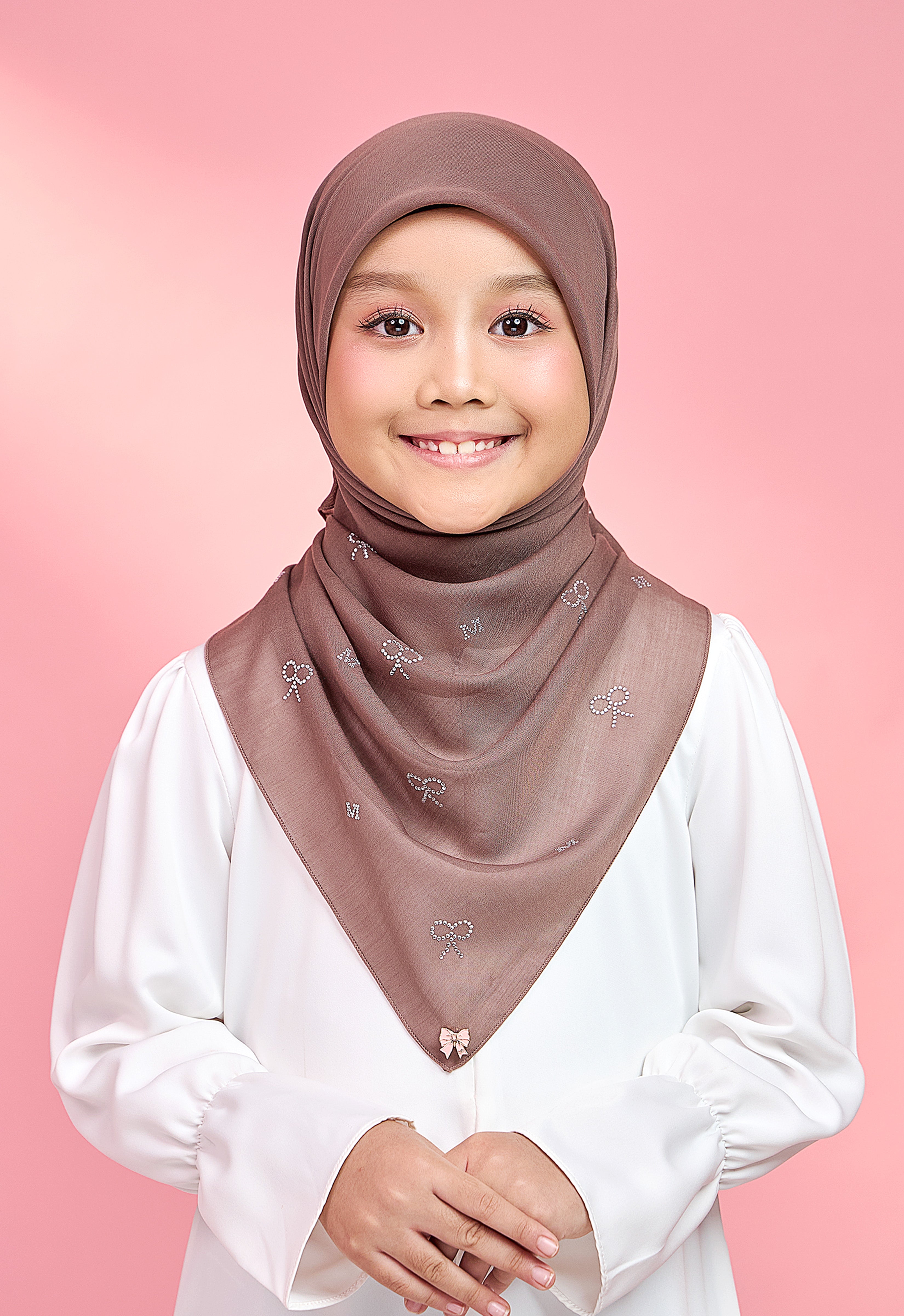 KIDS RIBBONY PLAIN STONE - LIGHT BROWN