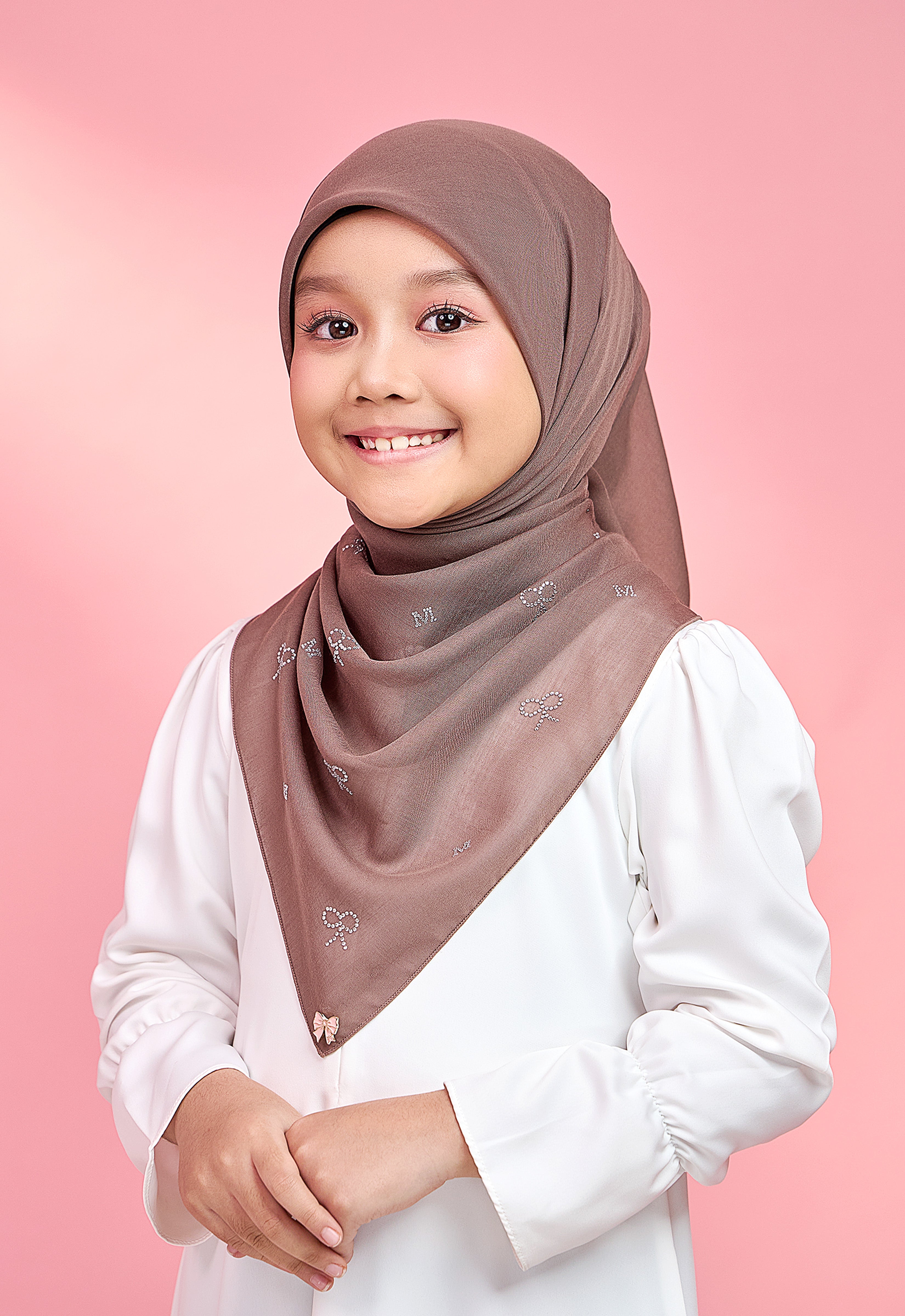 KIDS RIBBONY PLAIN STONE - LIGHT BROWN