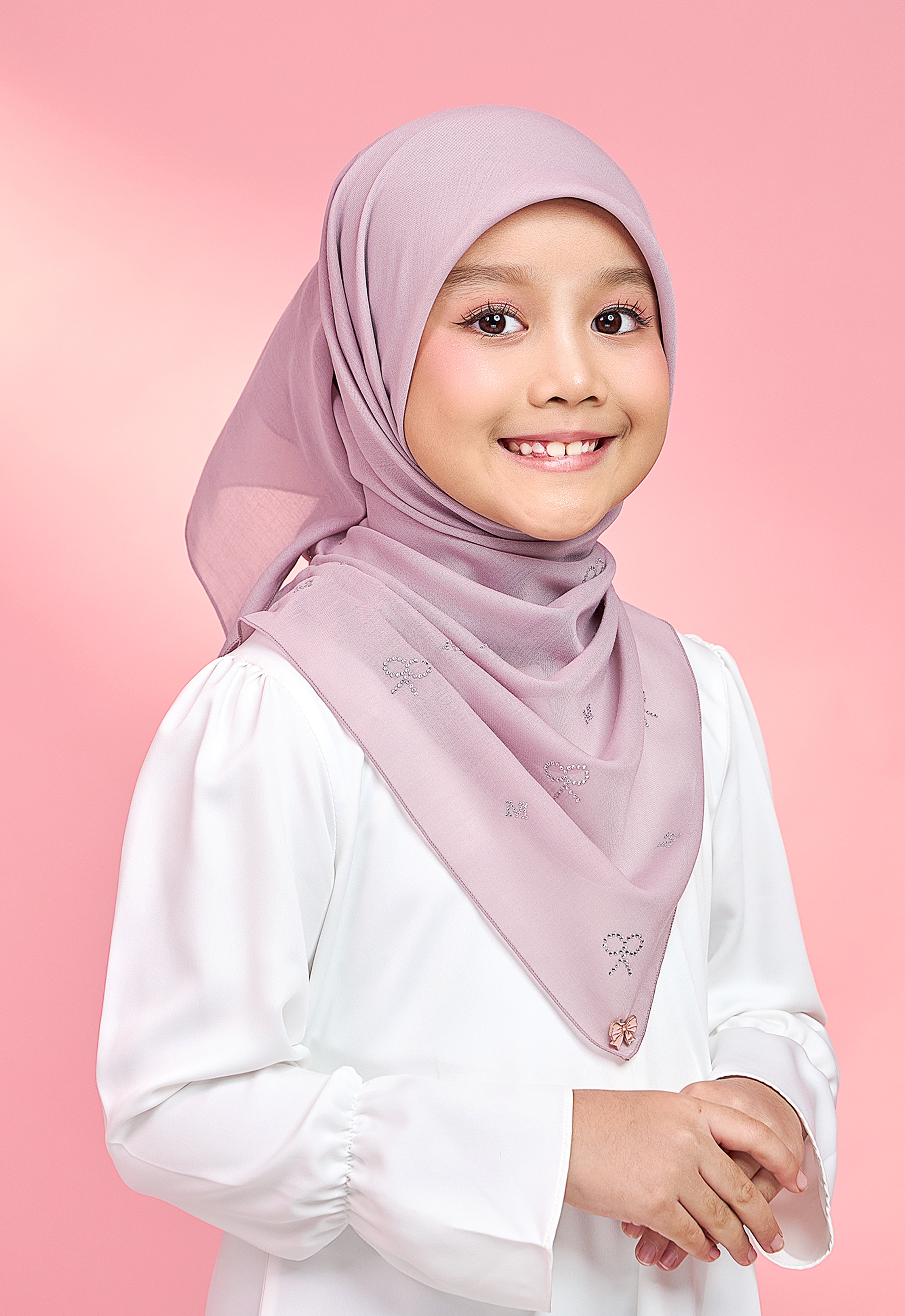 KIDS RIBBONY PLAIN STONE - LILAC