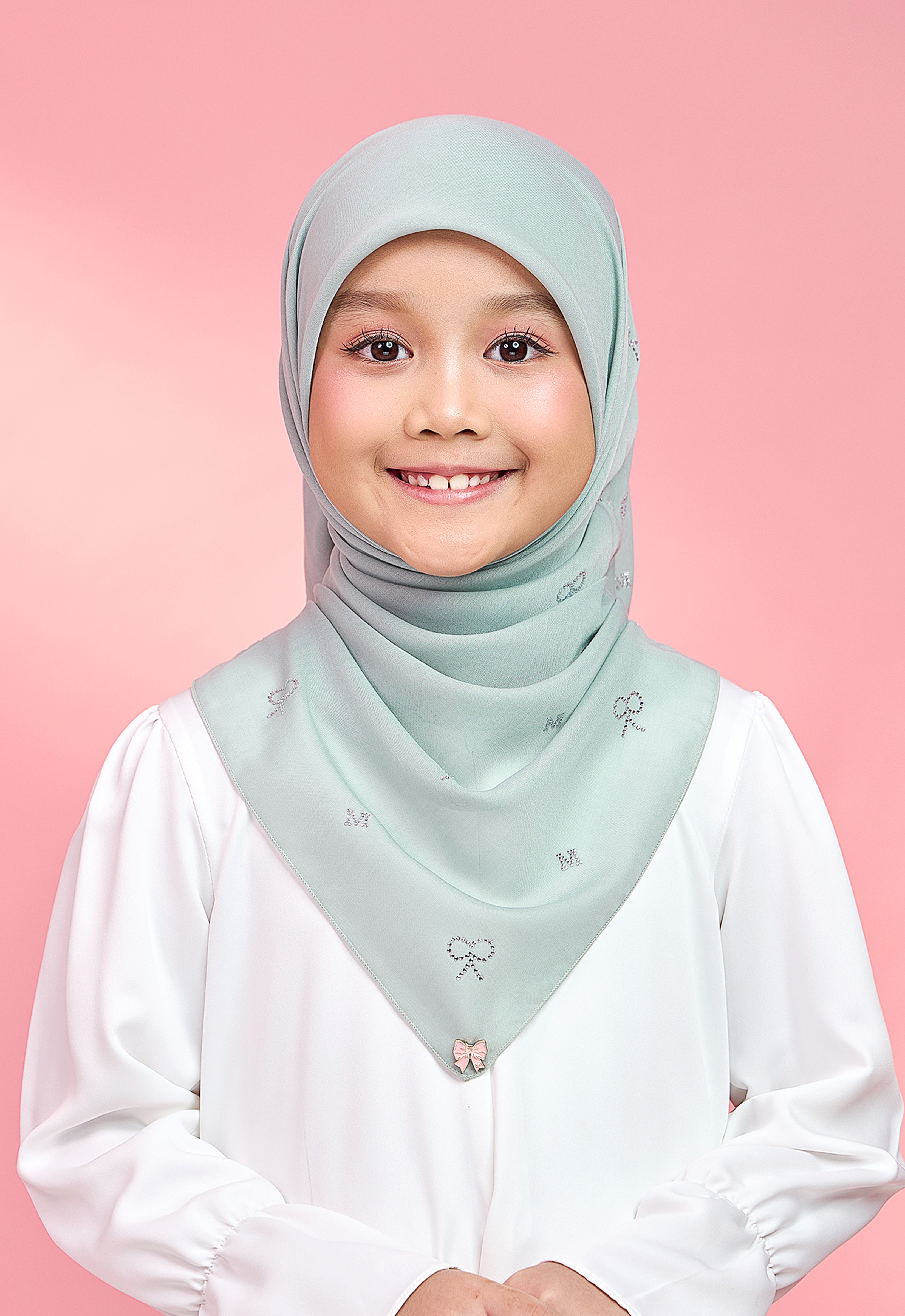 KIDS RIBBONY PLAIN STONE - MINT BLUE