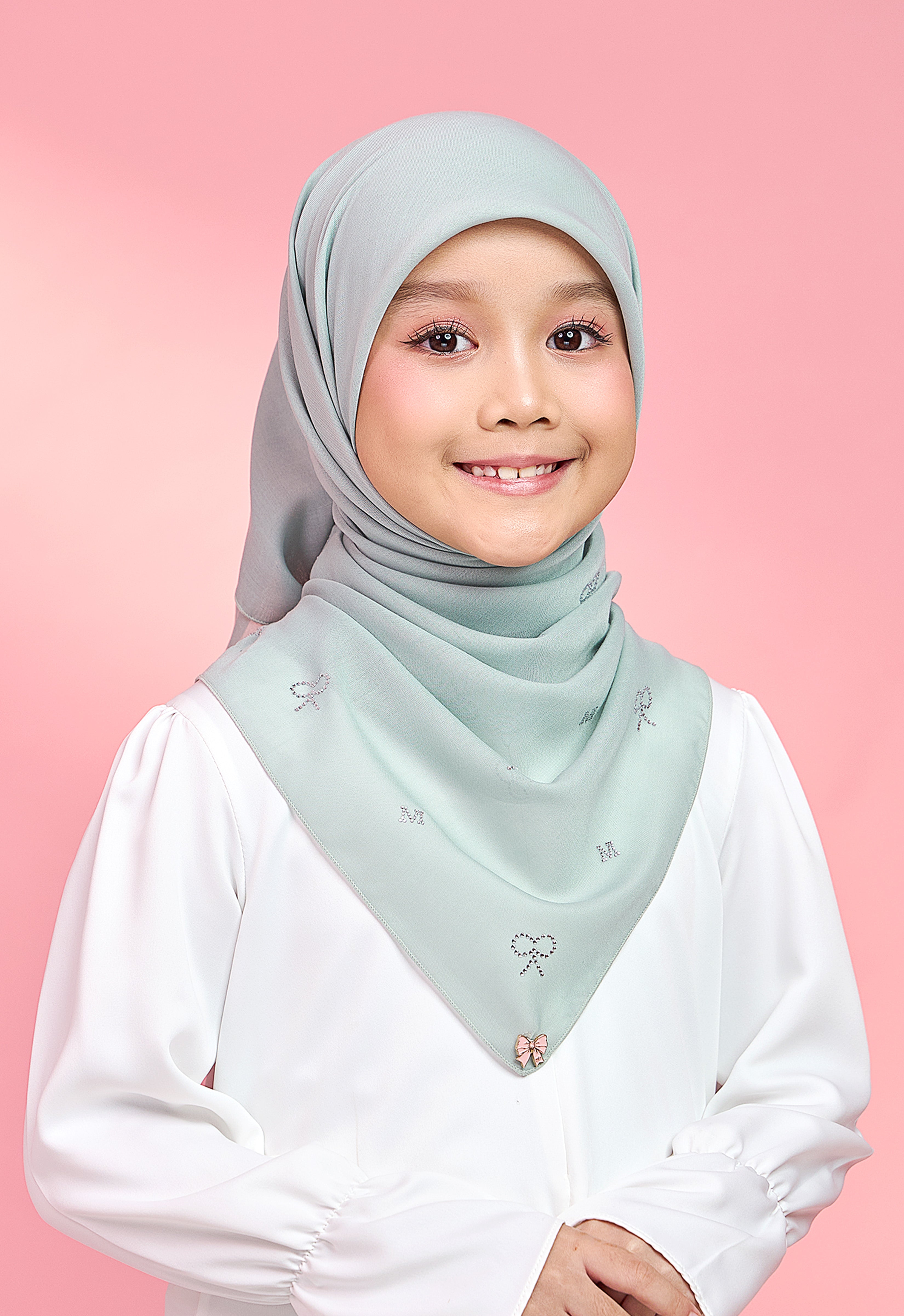 KIDS RIBBONY PLAIN STONE - MINT BLUE