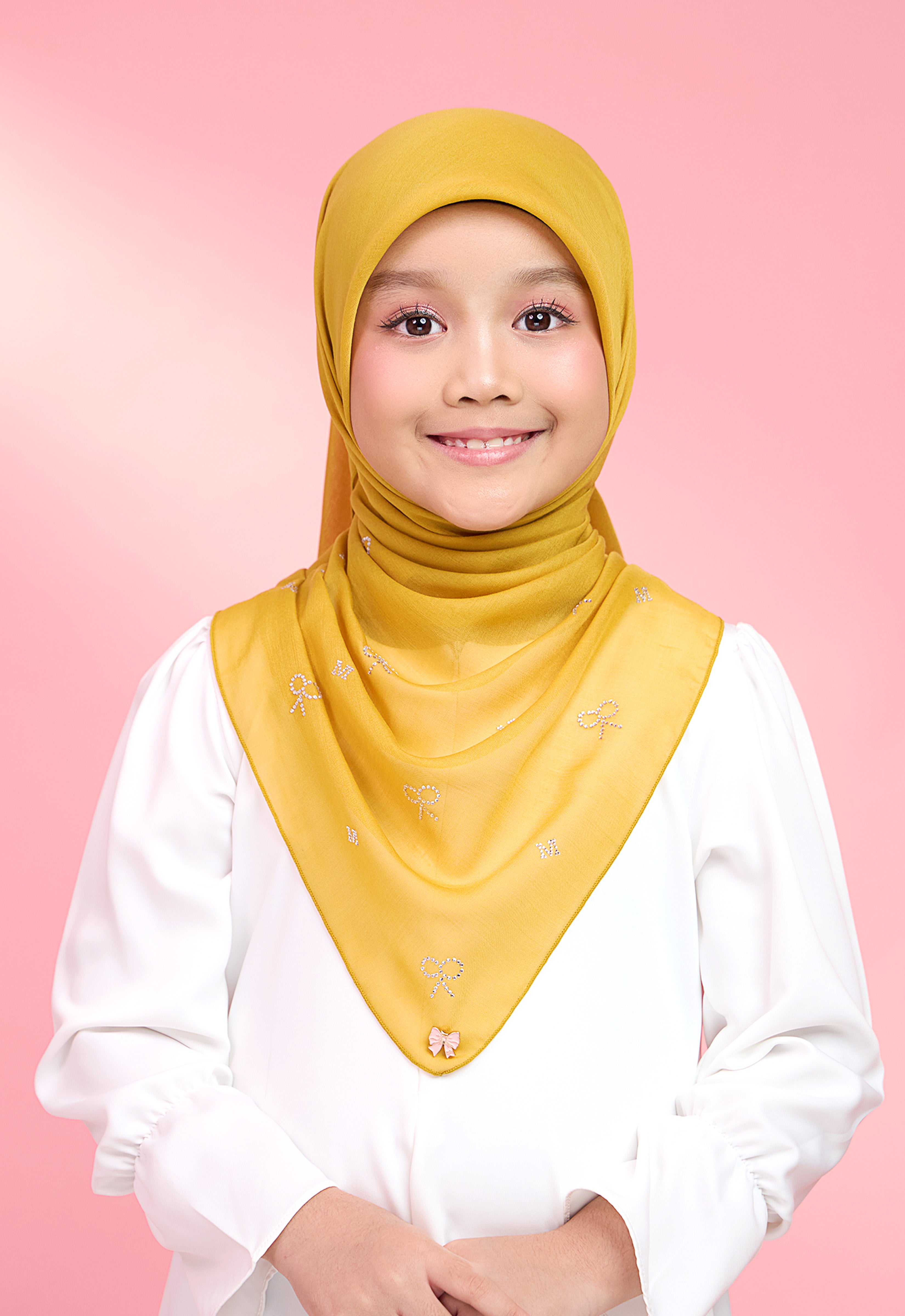 KIDS RIBBONY PLAIN STONE - MUSTARD