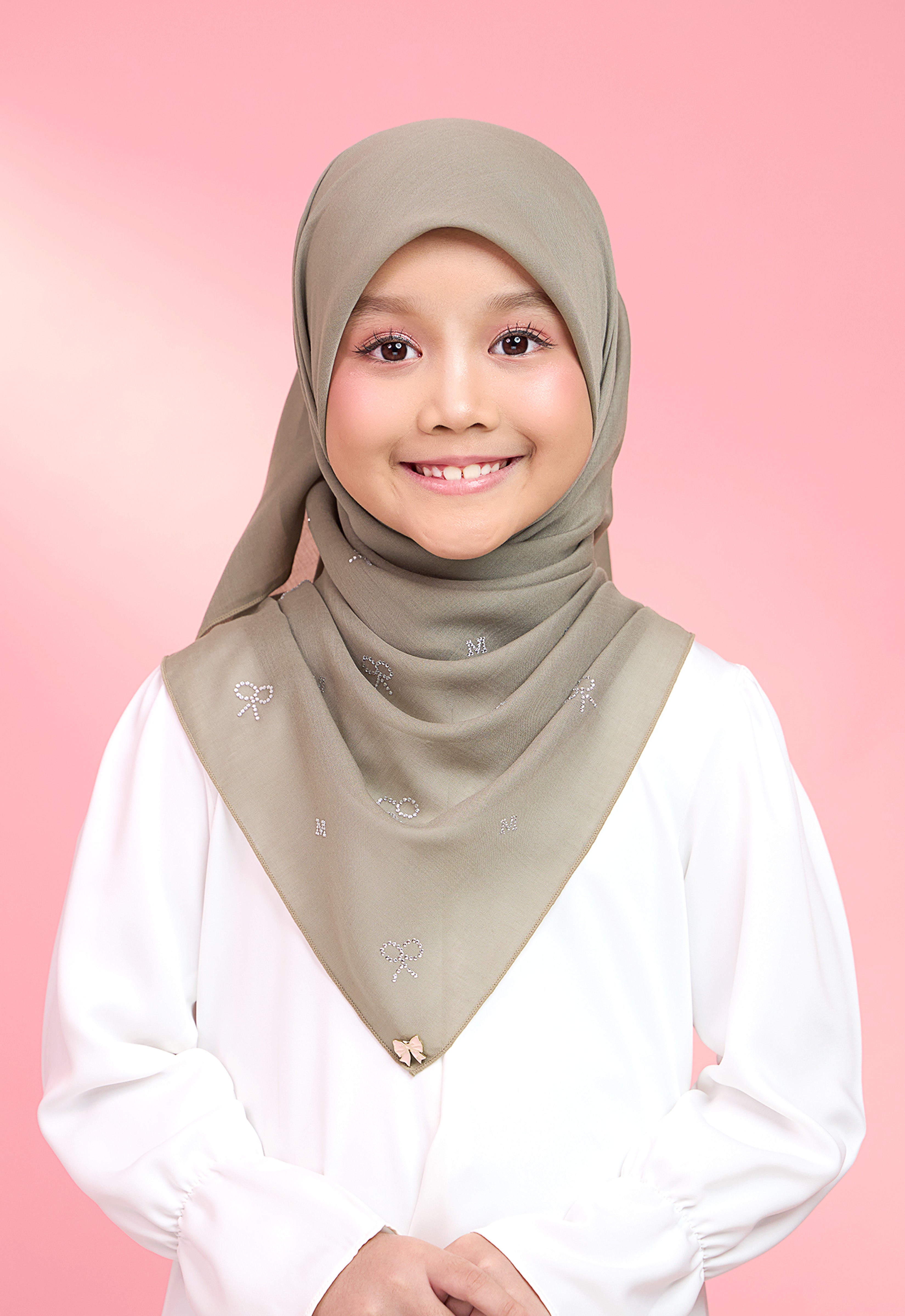 KIDS RIBBONY PLAIN STONE - TAUPE