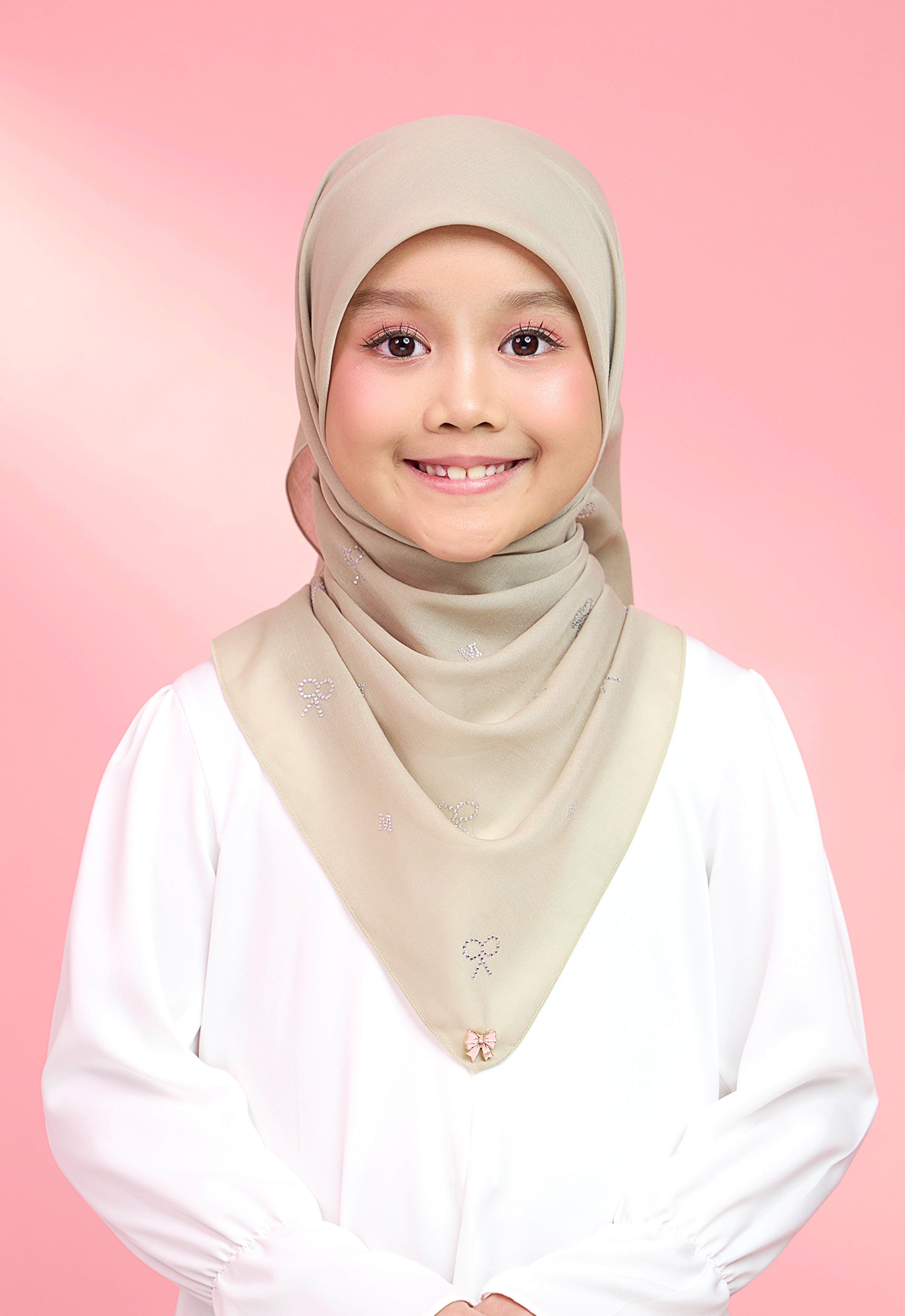 KIDS RIBBONY PLAIN STONE - WHEAT