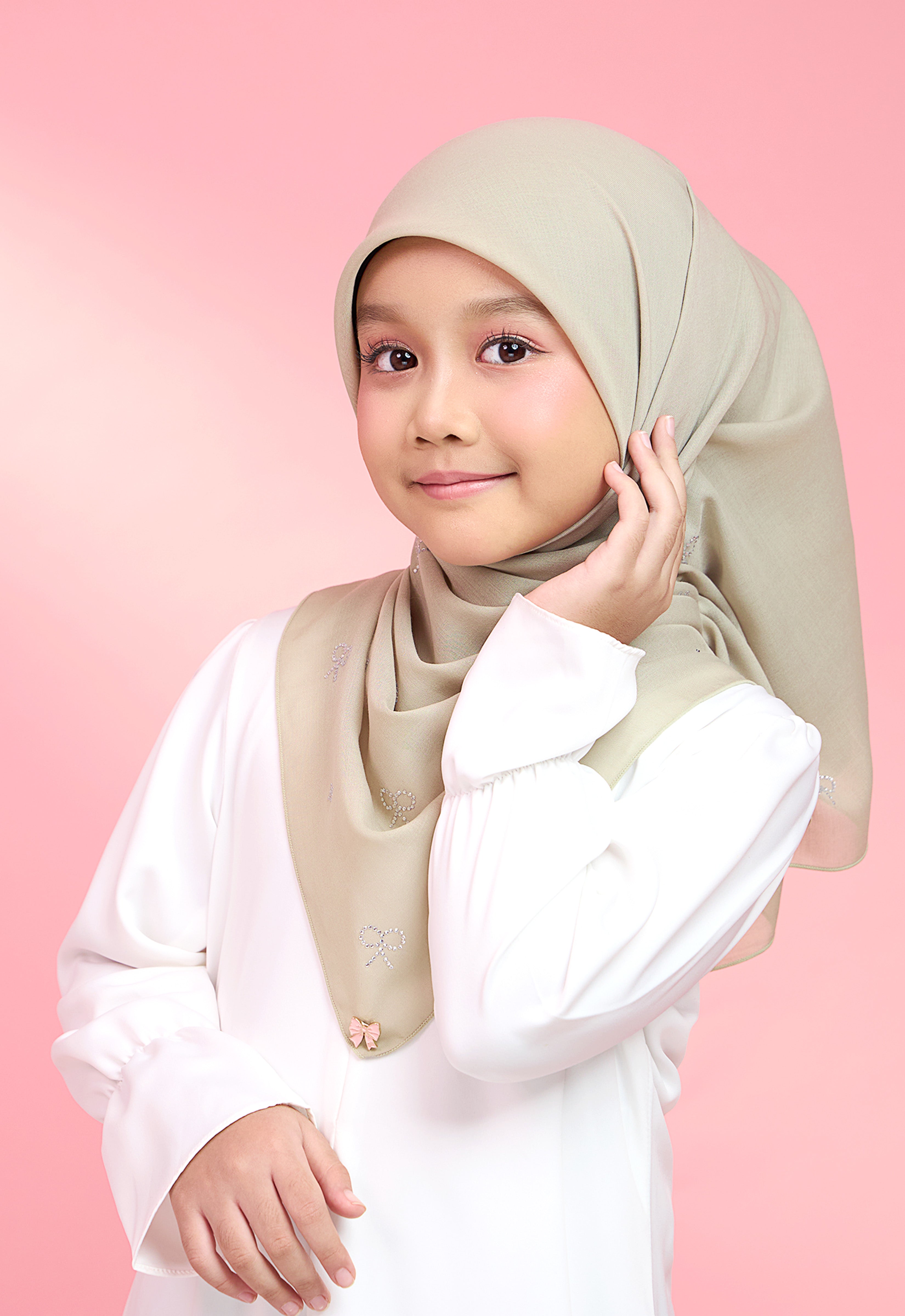 KIDS RIBBONY PLAIN STONE - WHEAT