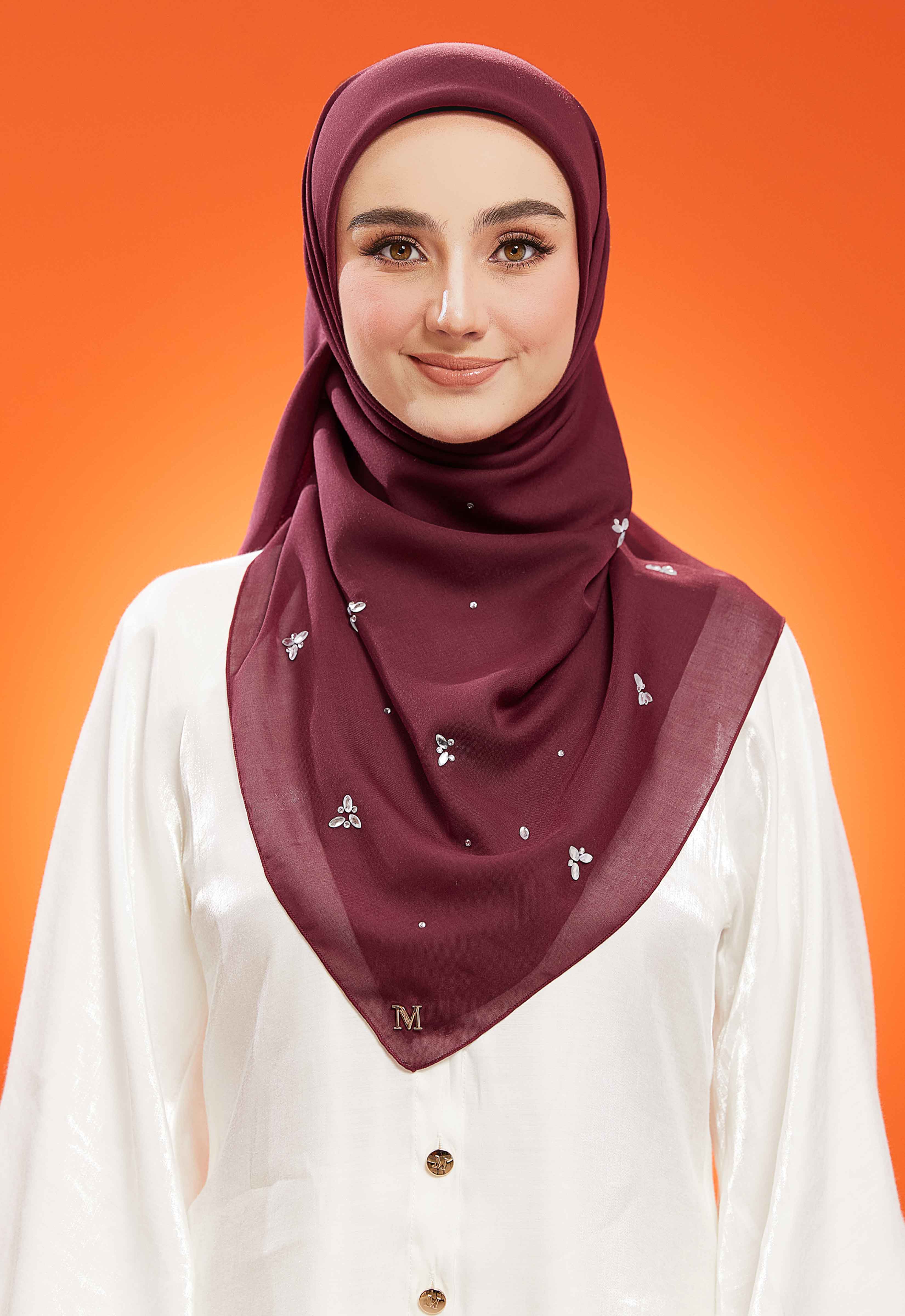 IRIS PLAIN STONE BAWAL - MAROON