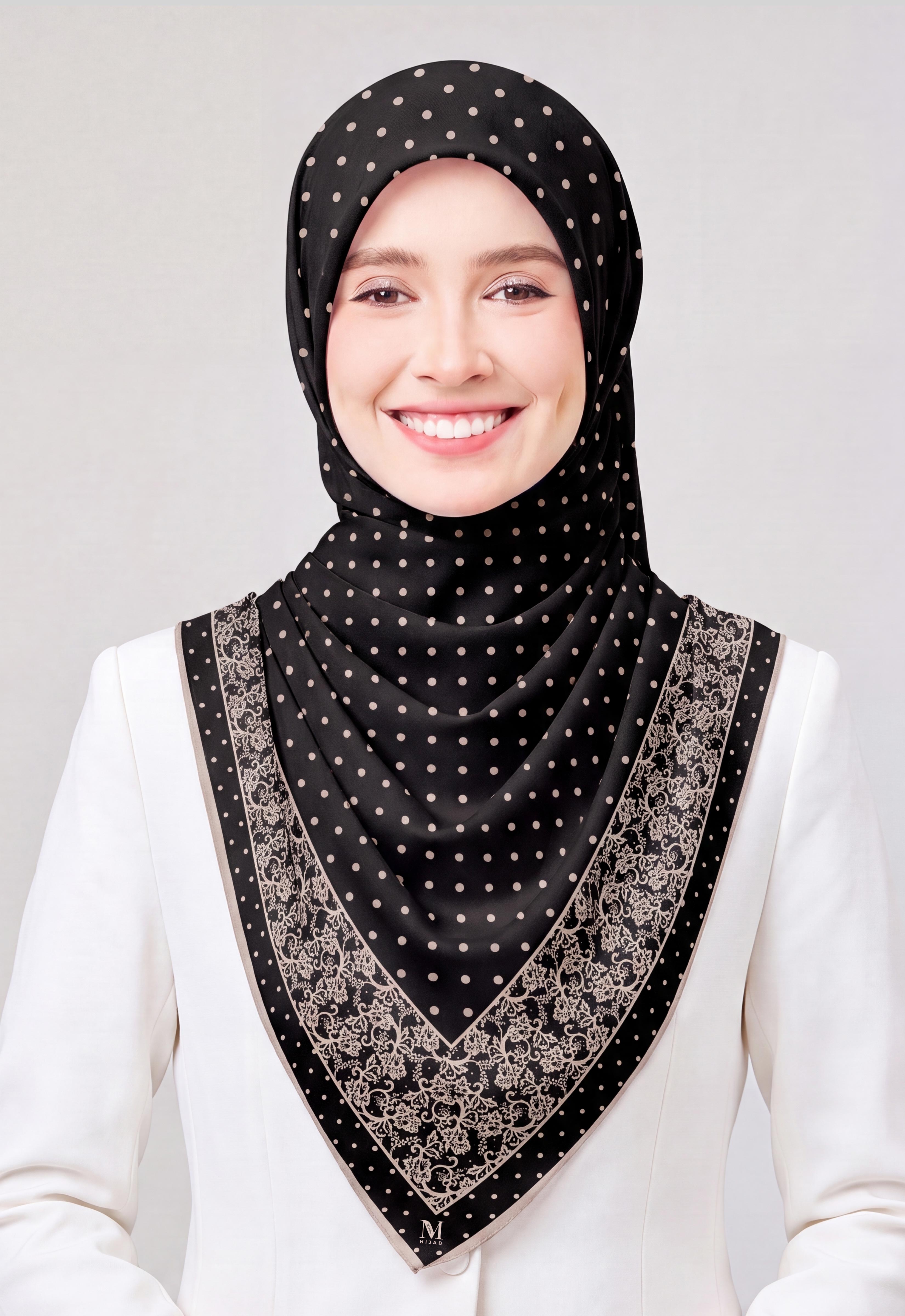 FOMO LACEY POLKA - BLACK BEIGE