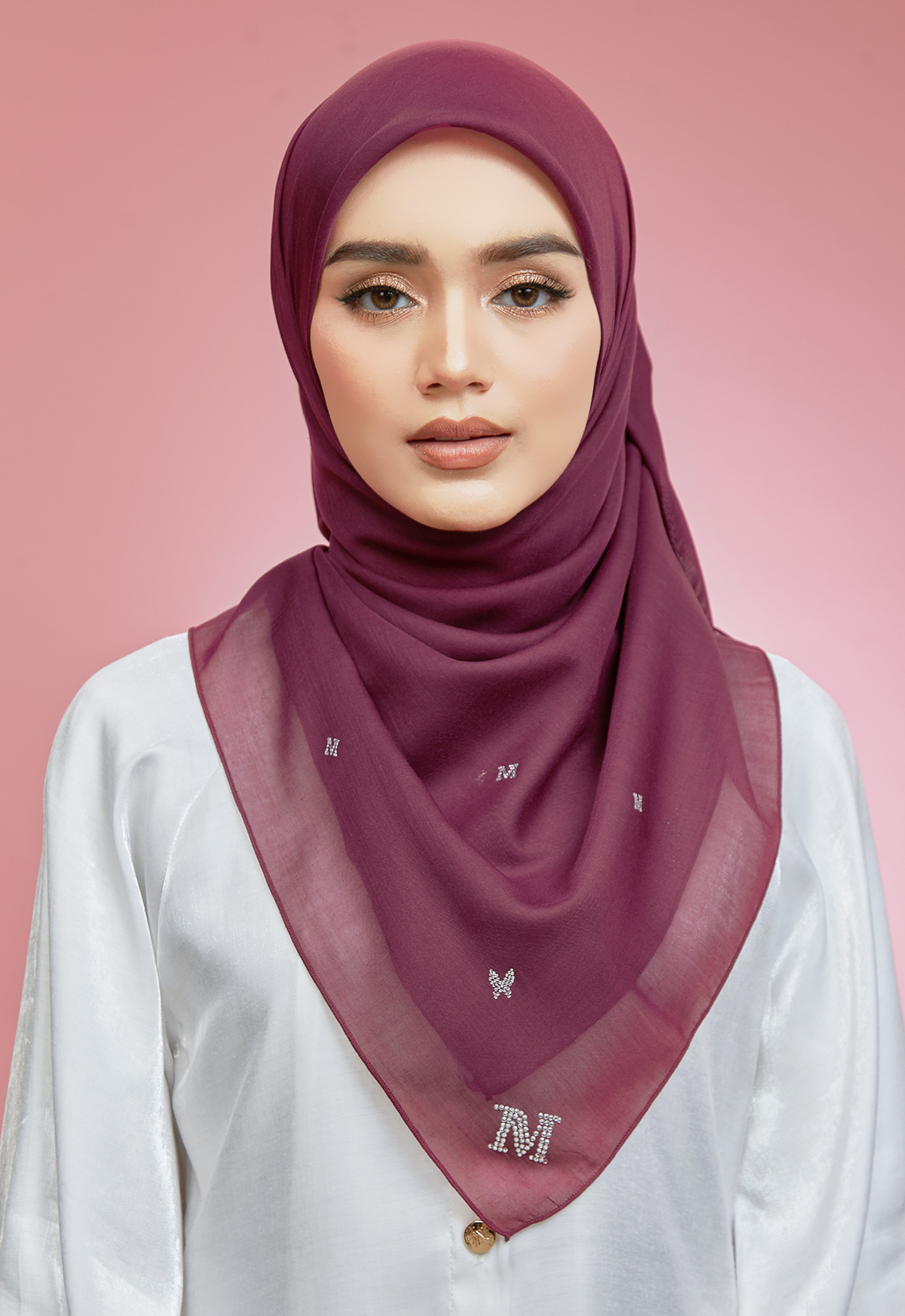 PLAIN BUTTERFLY STONE BAWAL - MAROON