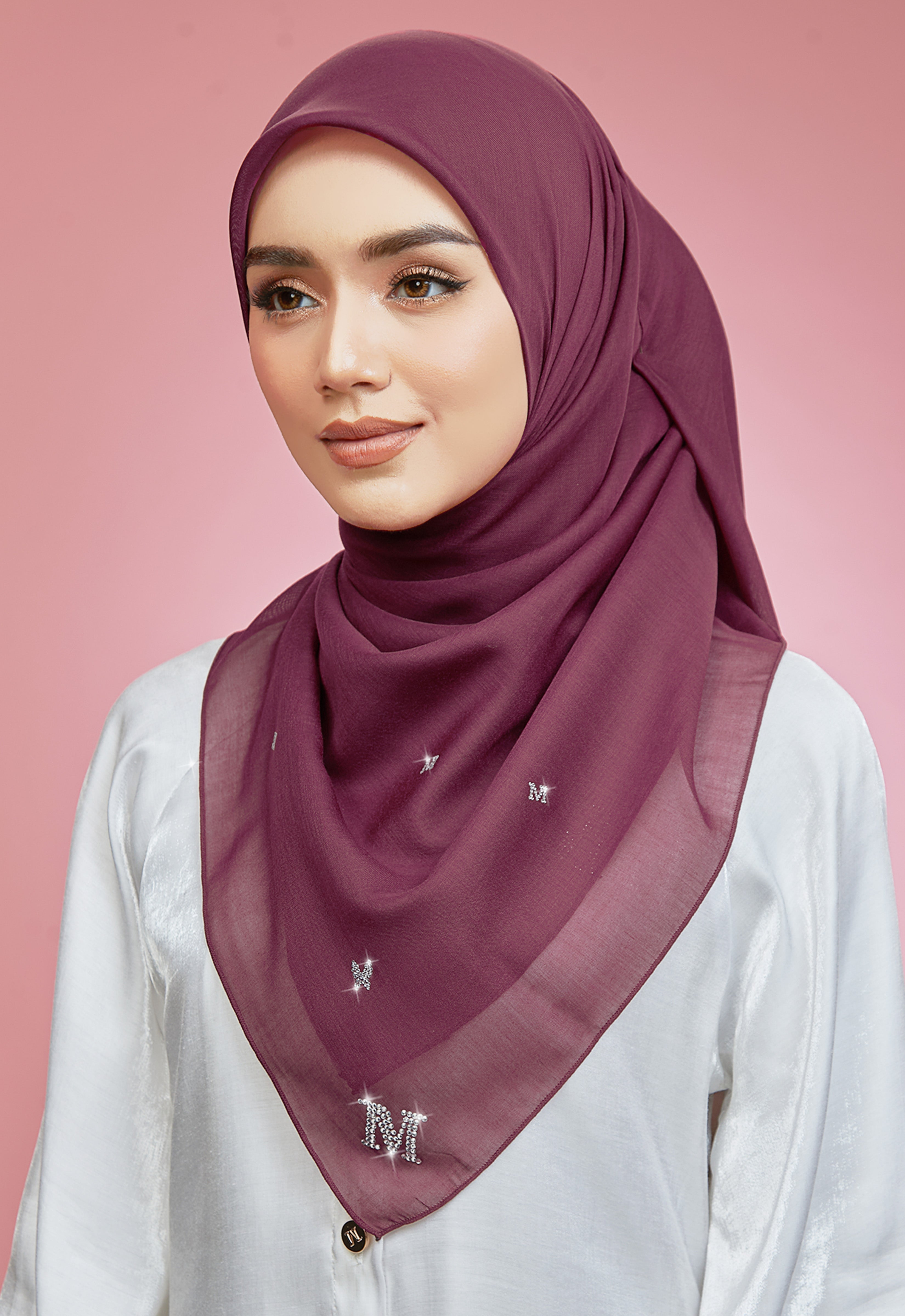 PLAIN BUTTERFLY STONE BAWAL - MAROON