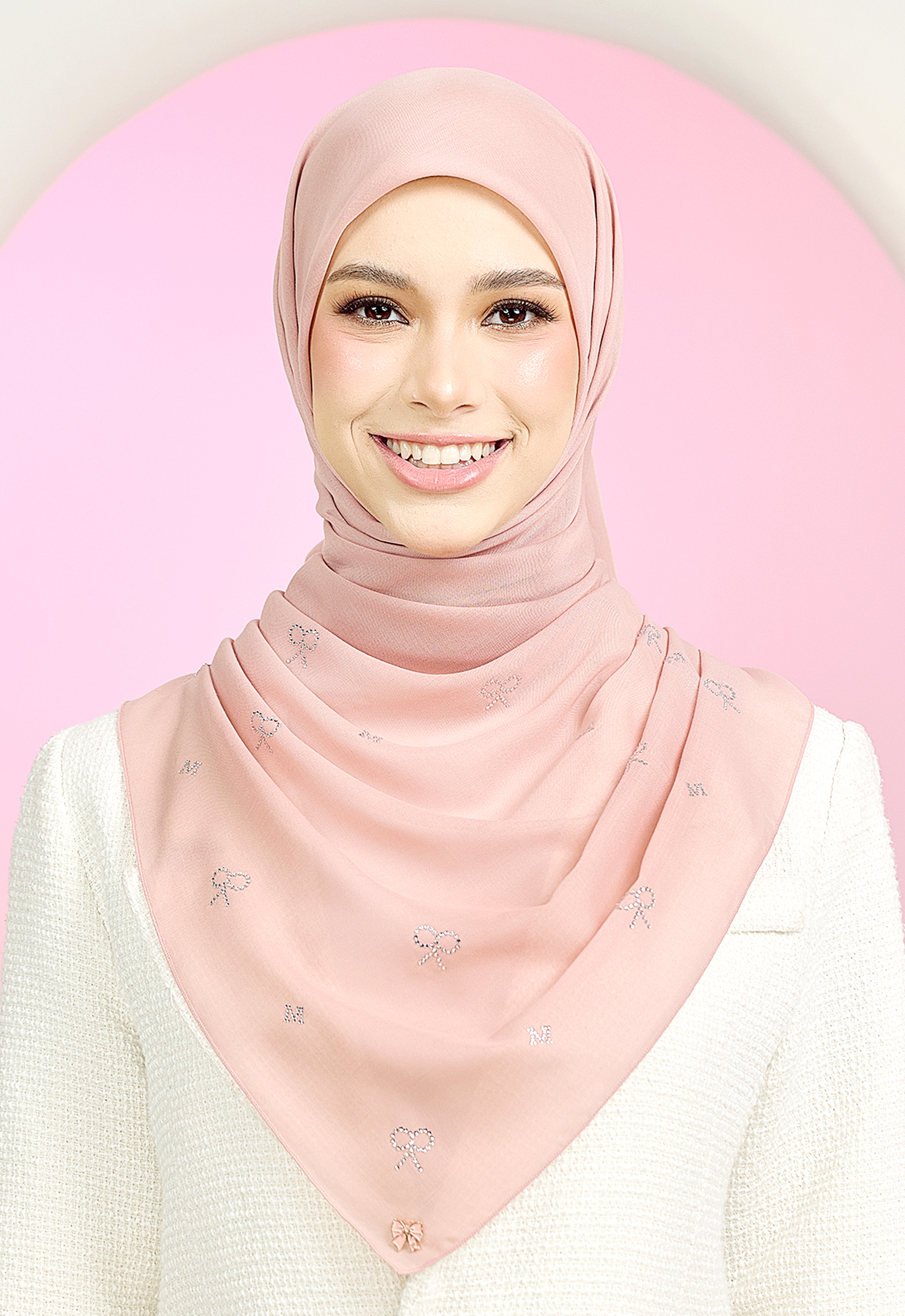 RIBBONY PLAIN STONE - BLUSH PINK