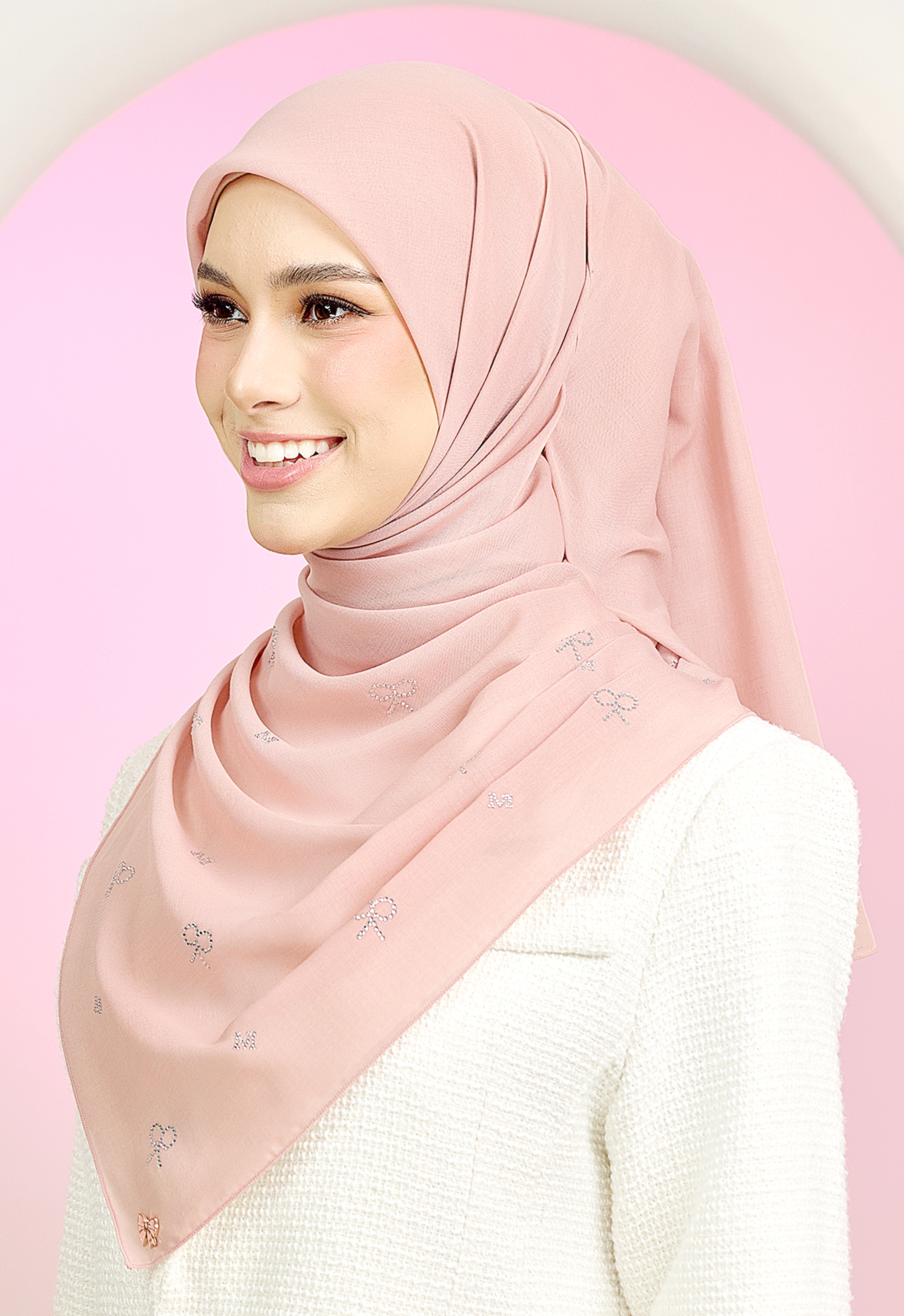 RIBBONY PLAIN STONE - BLUSH PINK