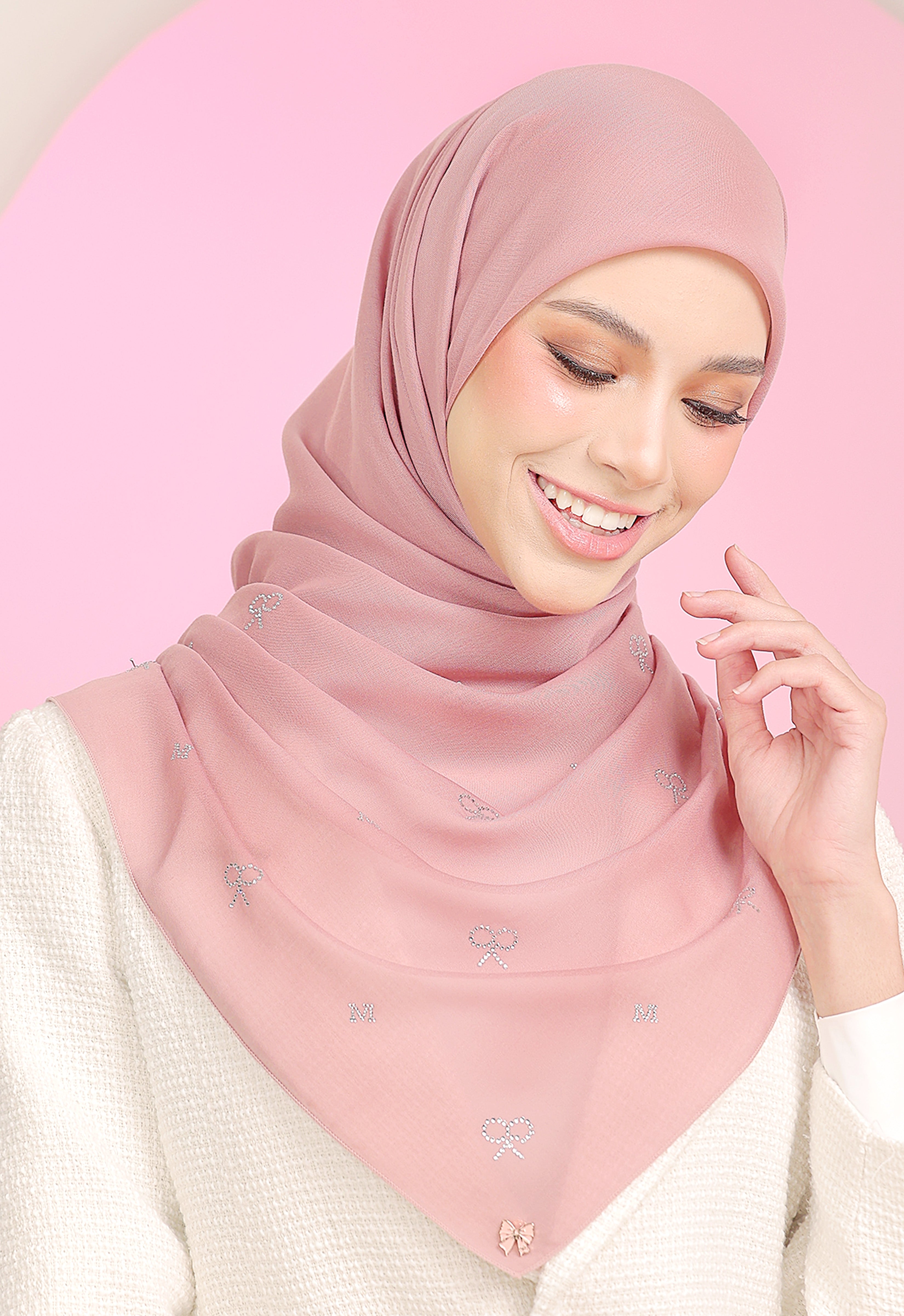 RIBBONY PLAIN STONE - DUSTY PINK