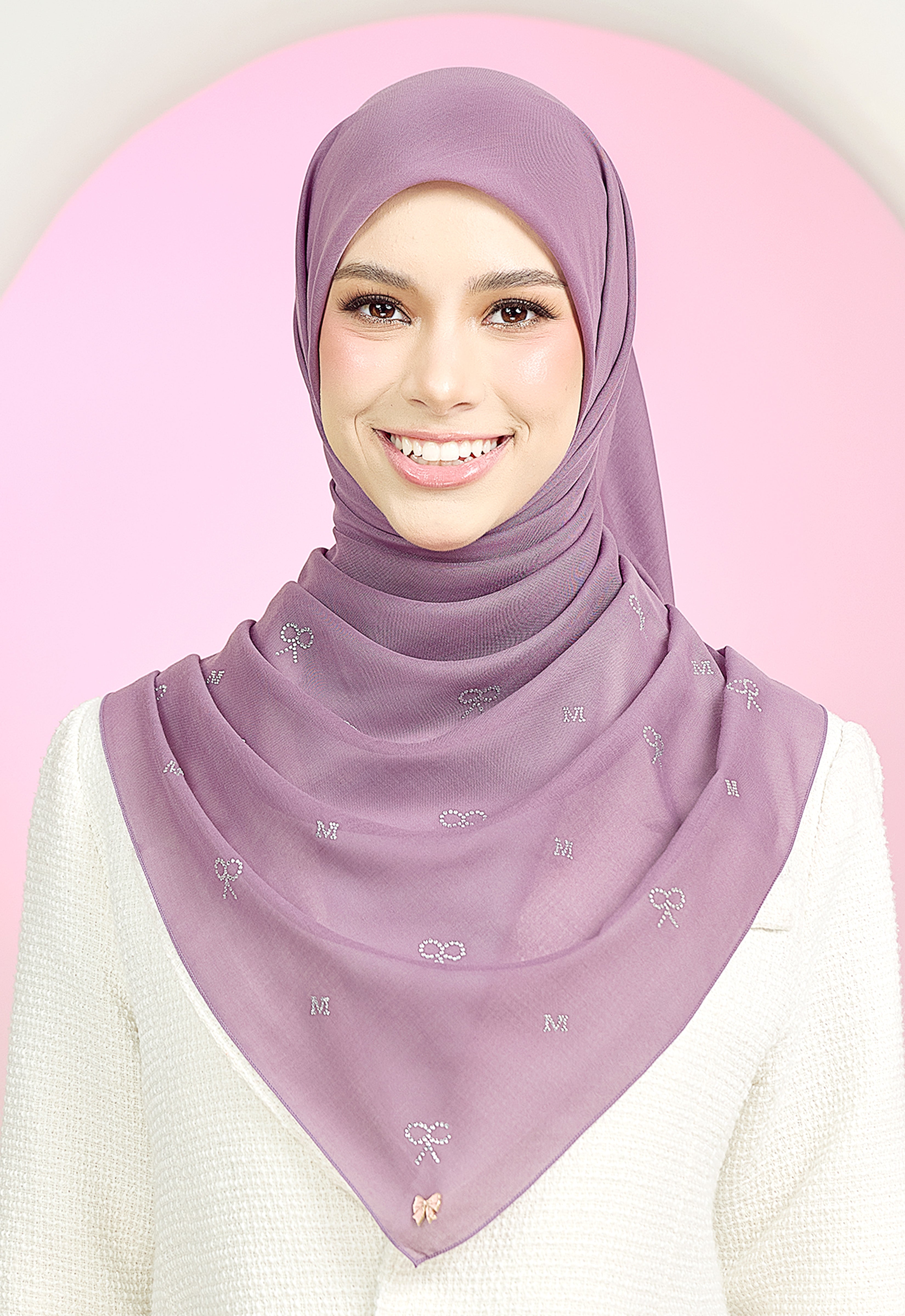 RIBBONY PLAIN STONE - DUSTY PURPLE