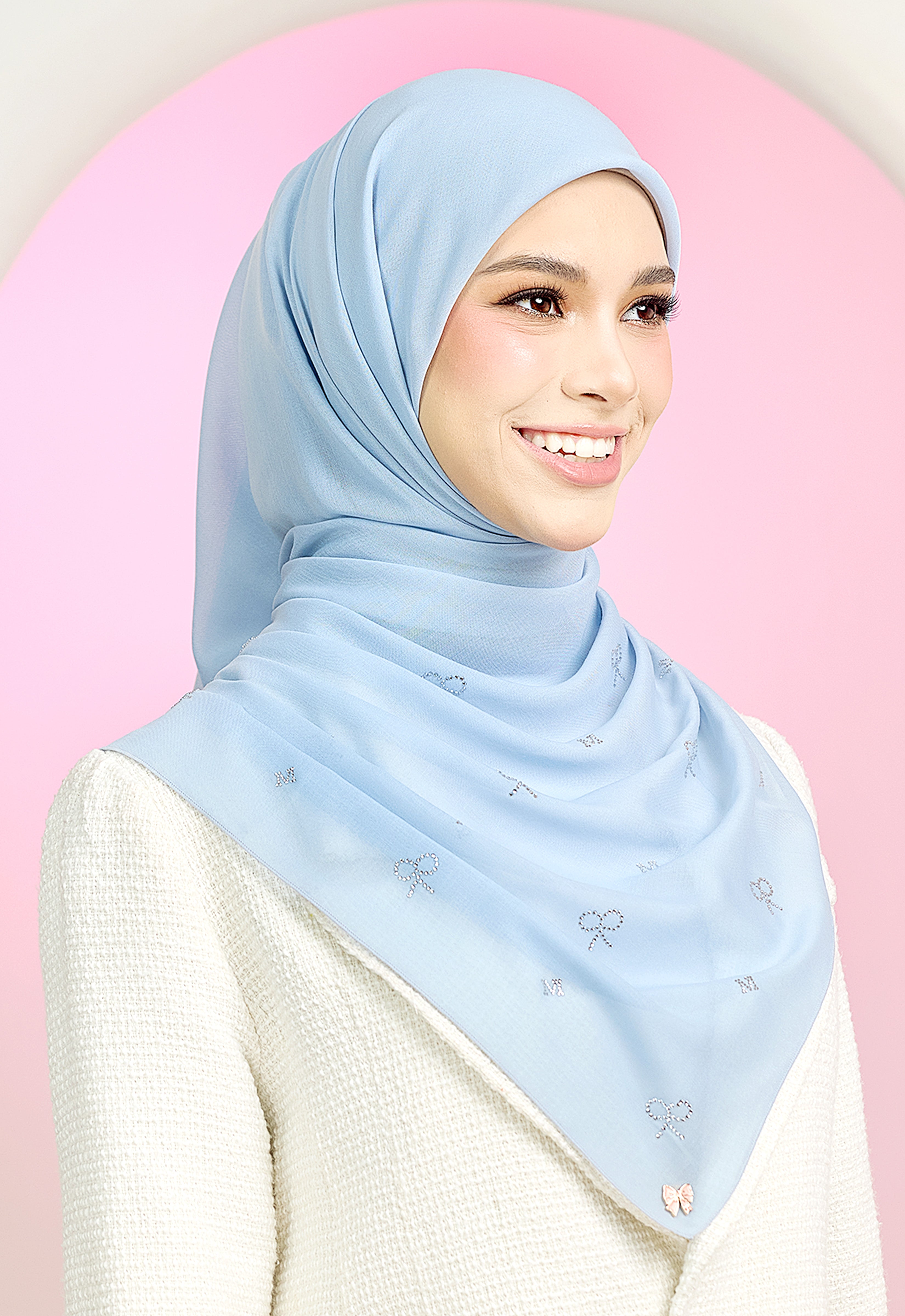RIBBONY PLAIN STONE - LIGHT BLUE