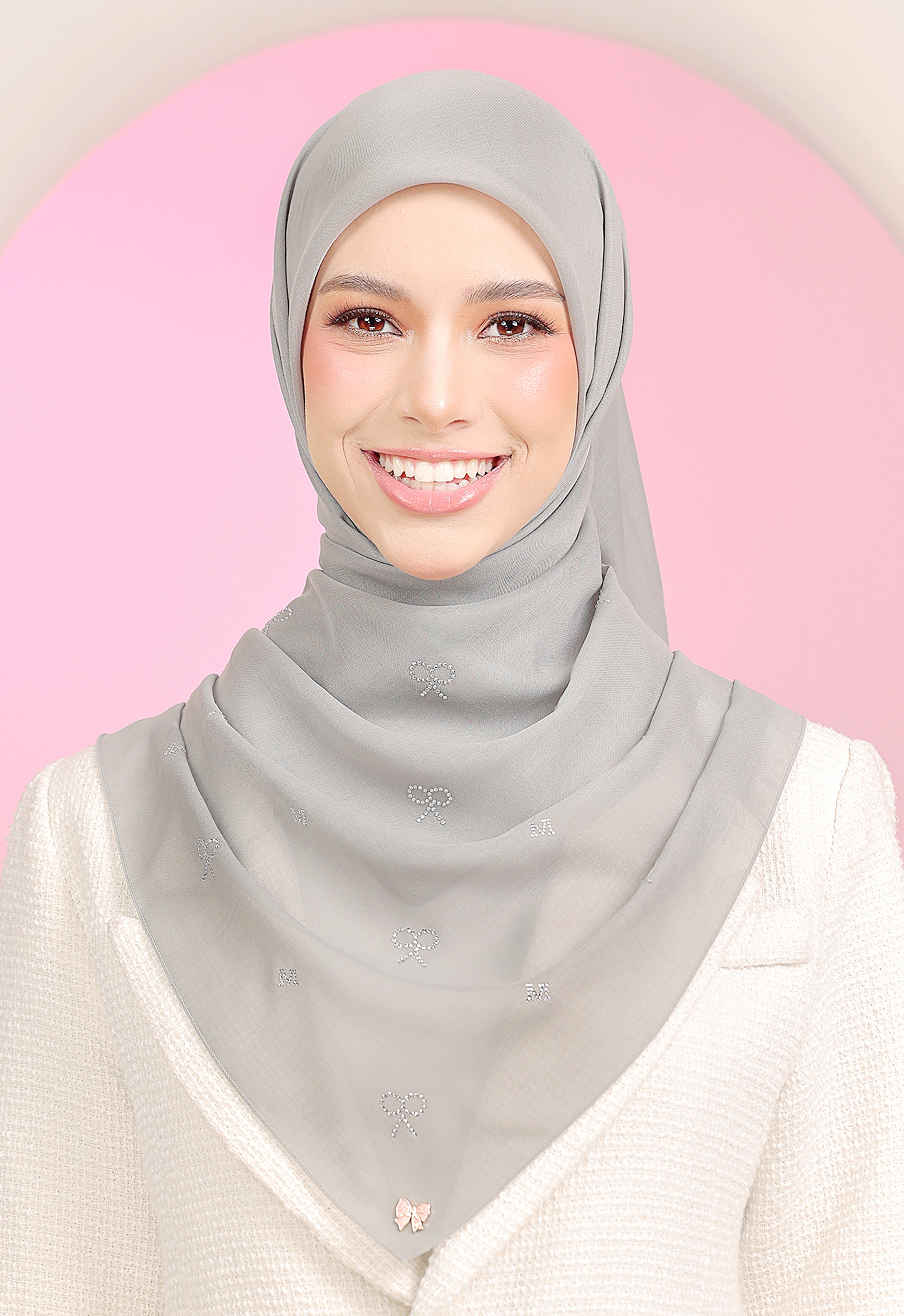 RIBBONY PLAIN STONE - POWDER GRAY