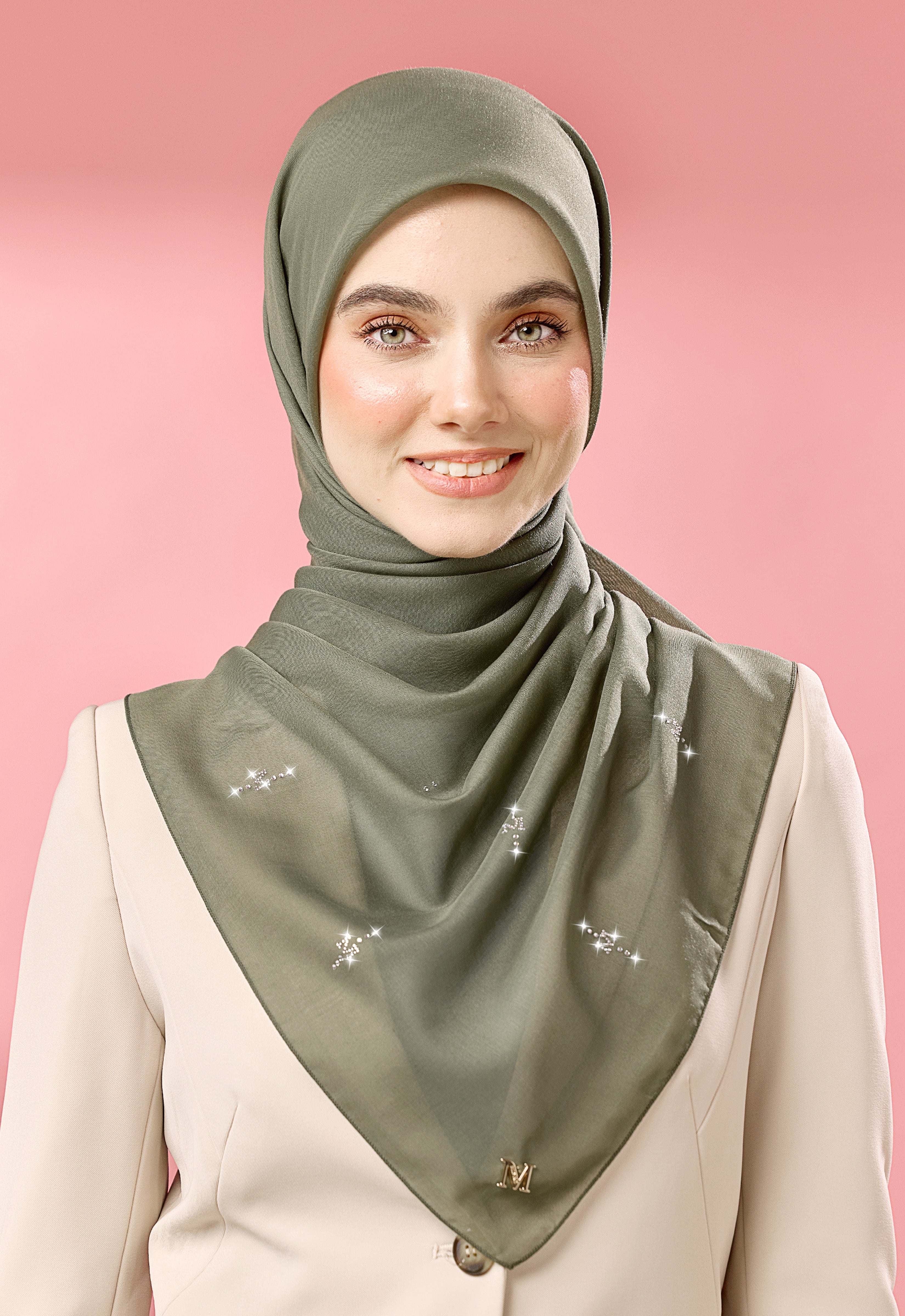 SURI PLAIN STONE - ARMY GREEN