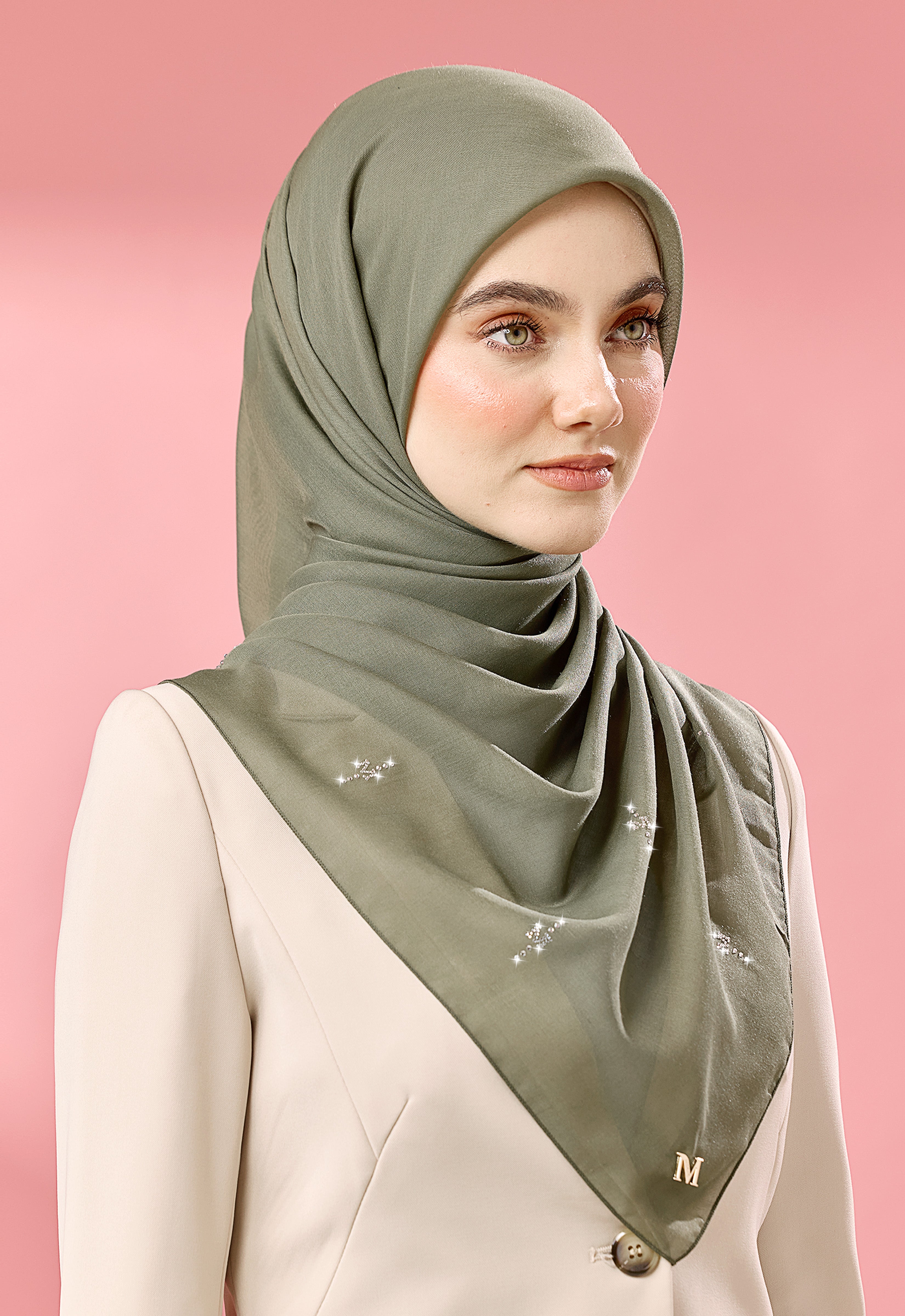 SURI PLAIN STONE - ARMY GREEN