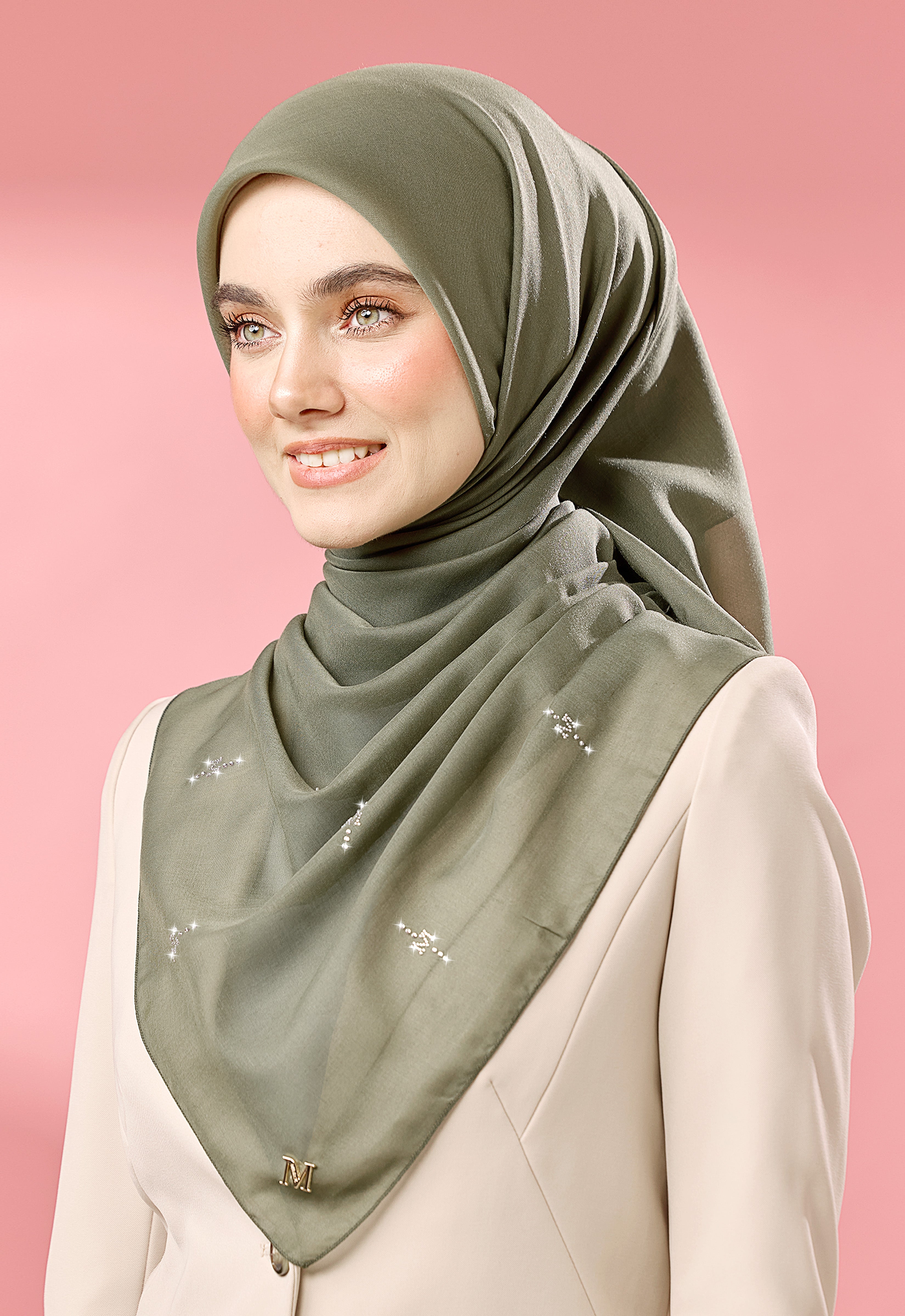 SURI PLAIN STONE - ARMY GREEN