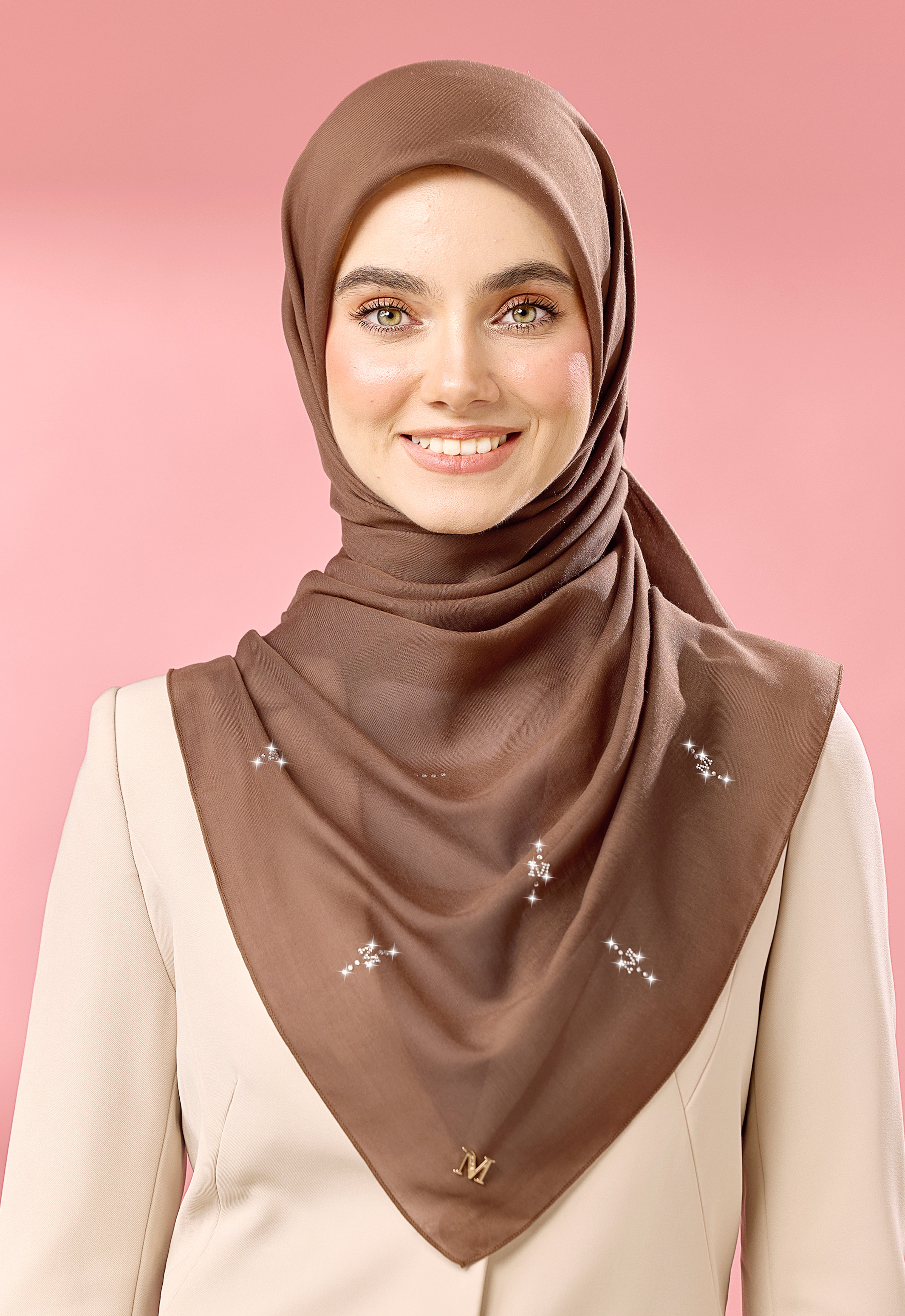 SURI PLAIN STONE - DARK BROWN