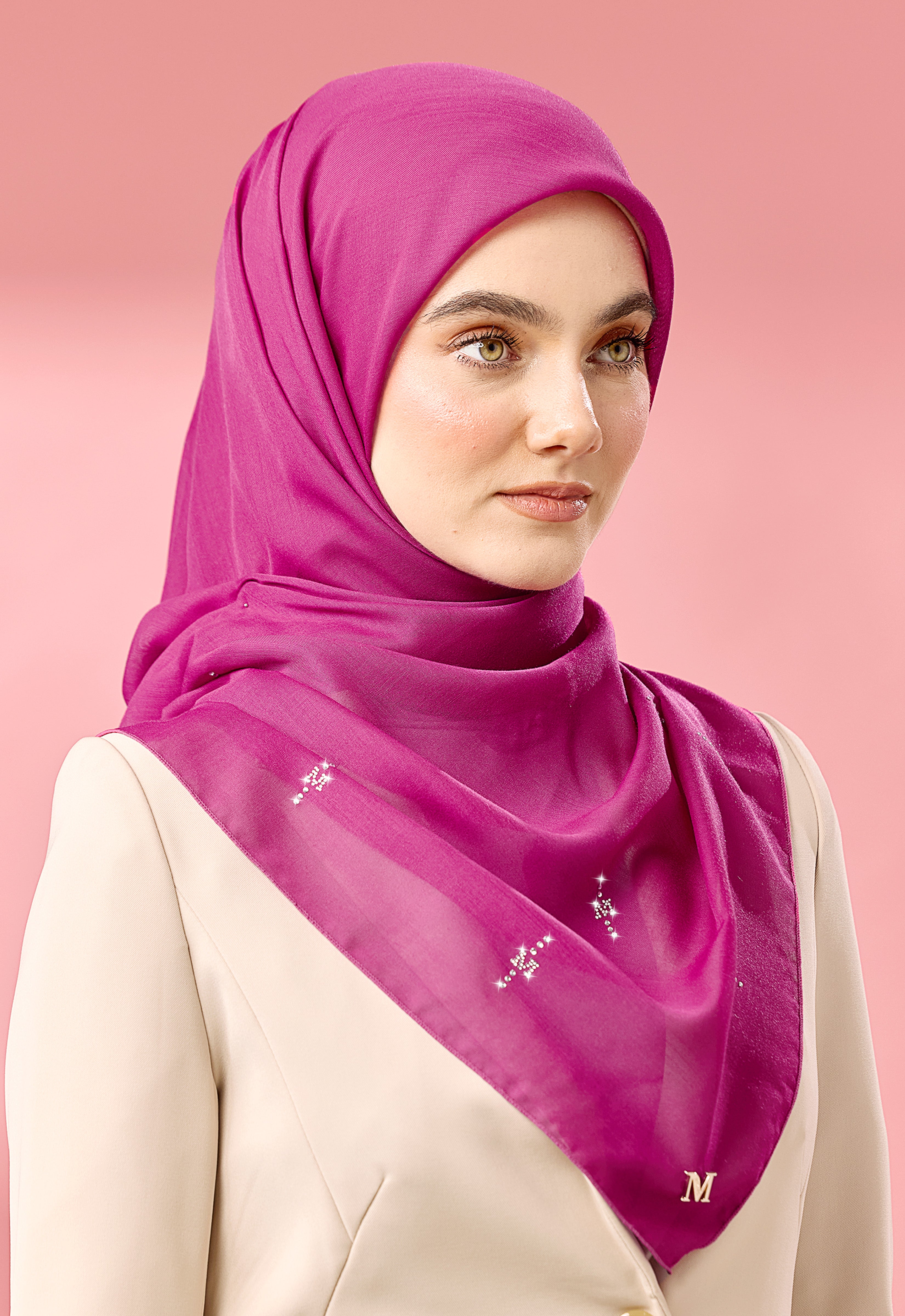SURI PLAIN STONE - MAGENTA