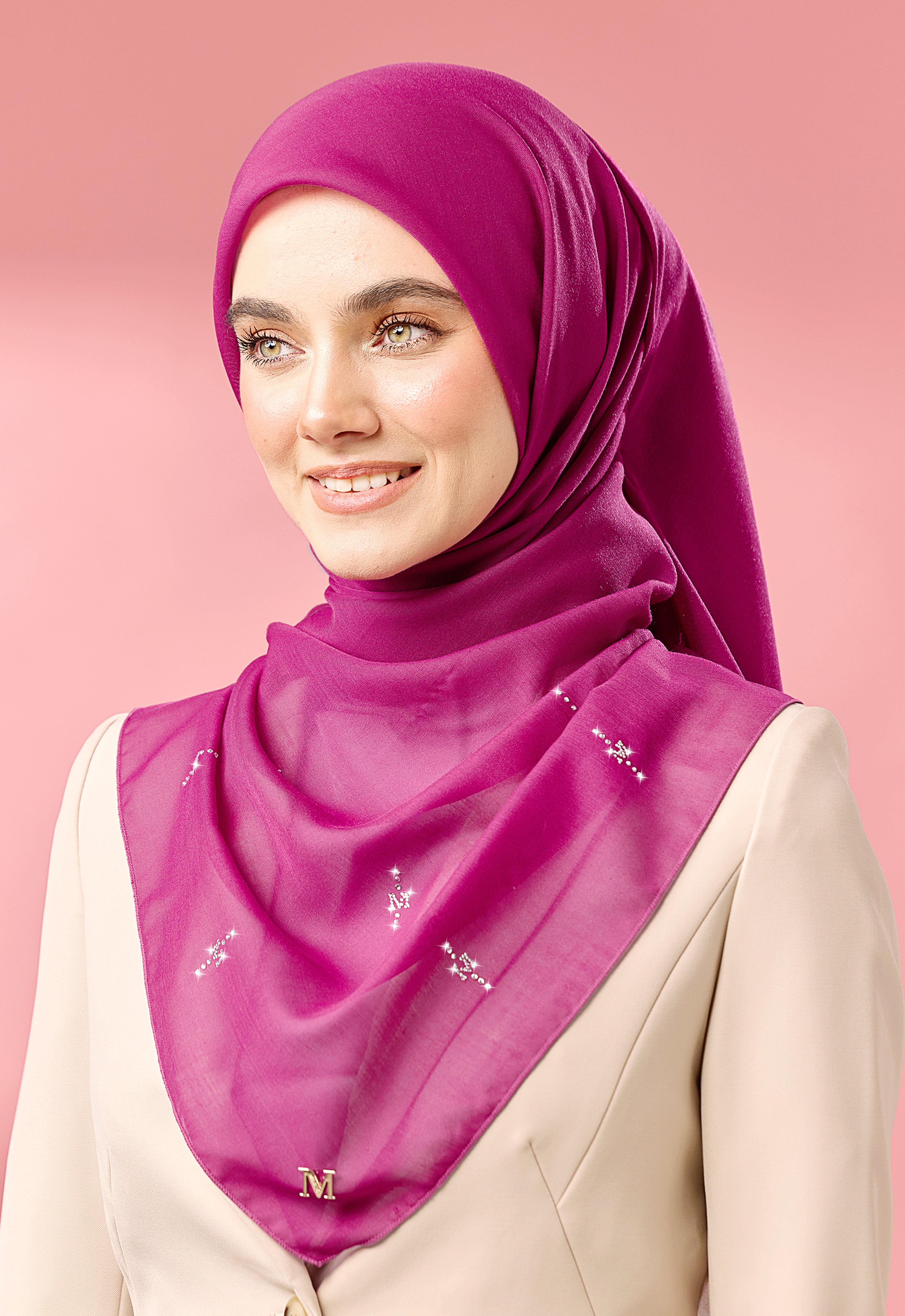 SURI PLAIN STONE - MAGENTA