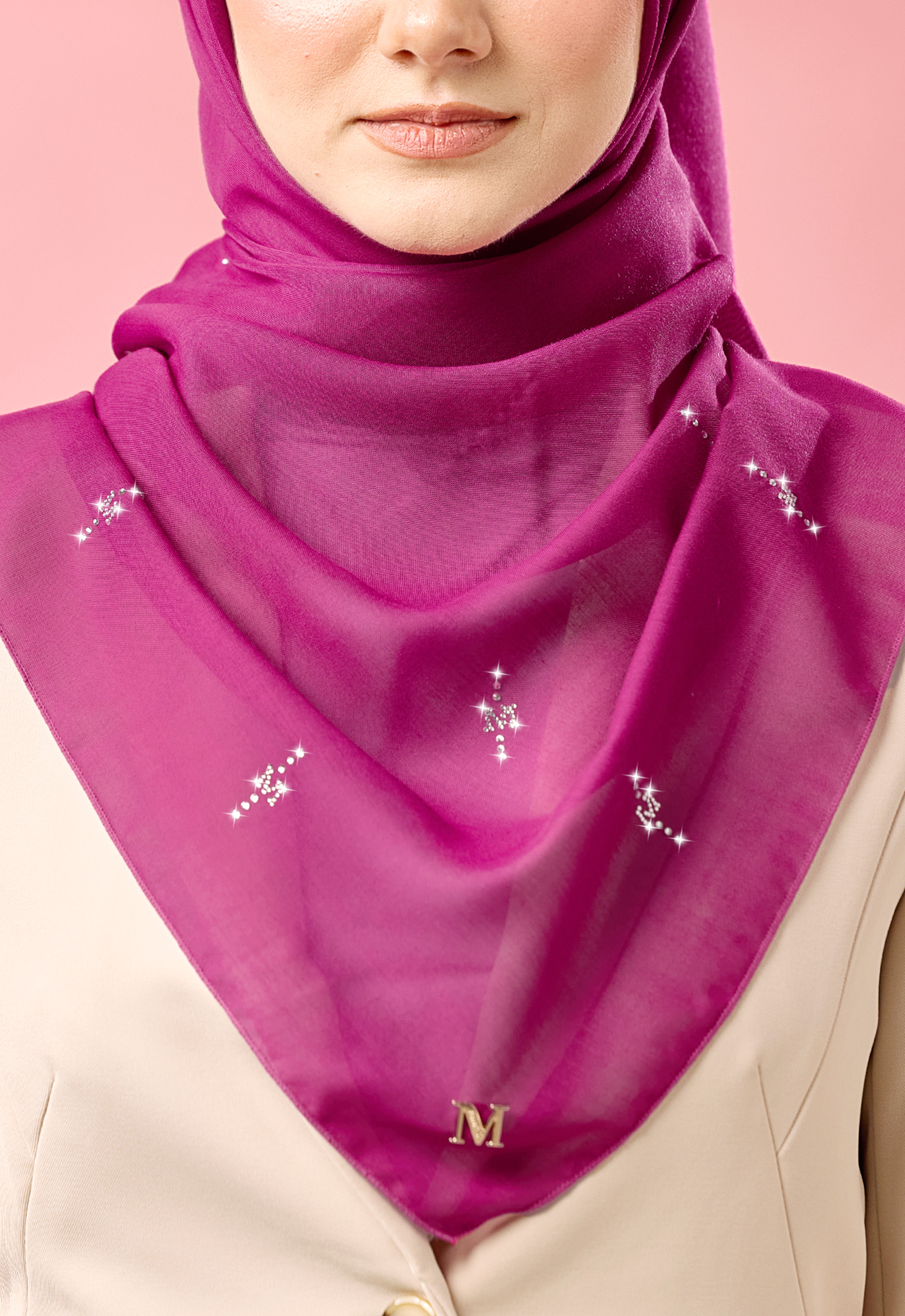 SURI PLAIN STONE - MAGENTA