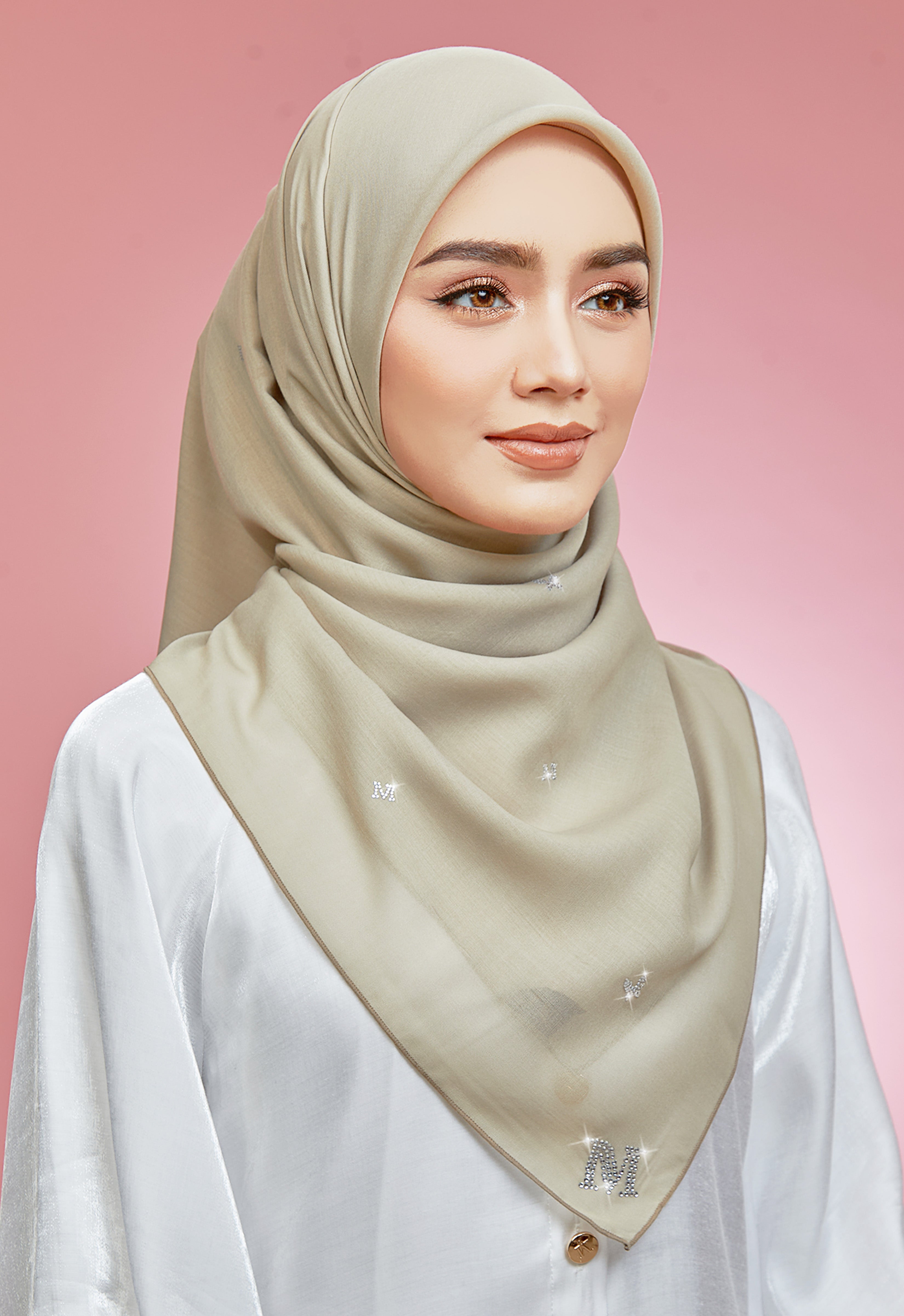 PLAIN BUTTERFLY STONE BAWAL - TAUPE