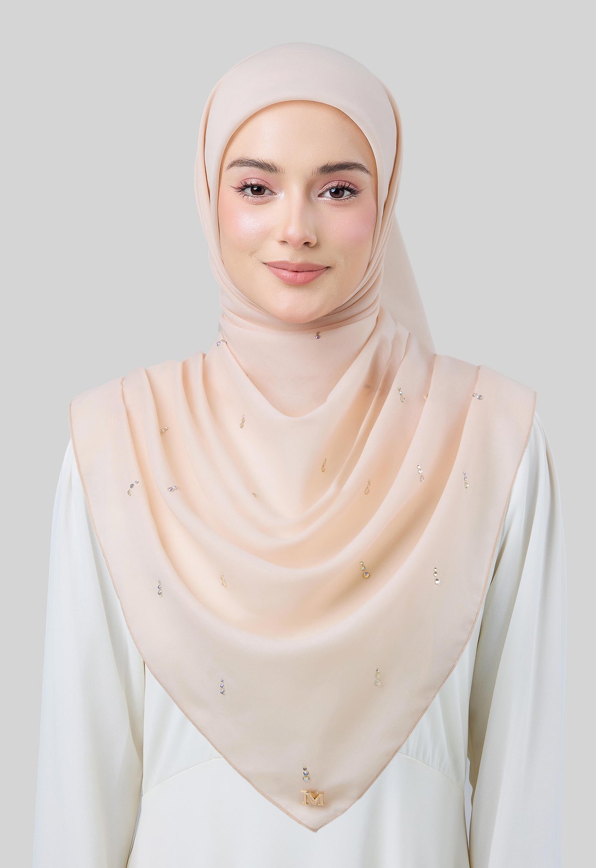 MINAZ HIJAB | EYEDROP PLAIN STONE - NUDE