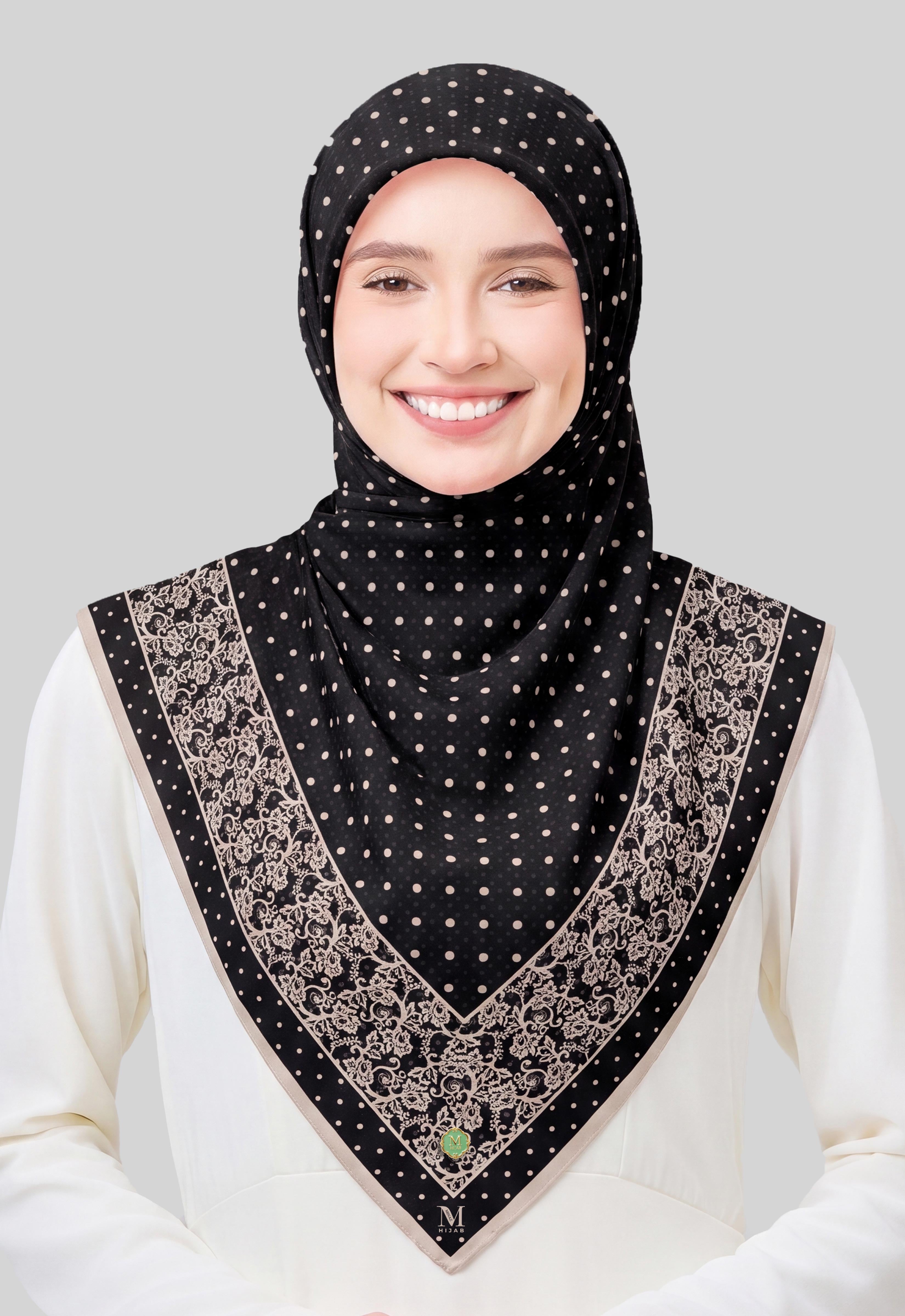 FOMO LACEY POLKA - BLACK BEIGE