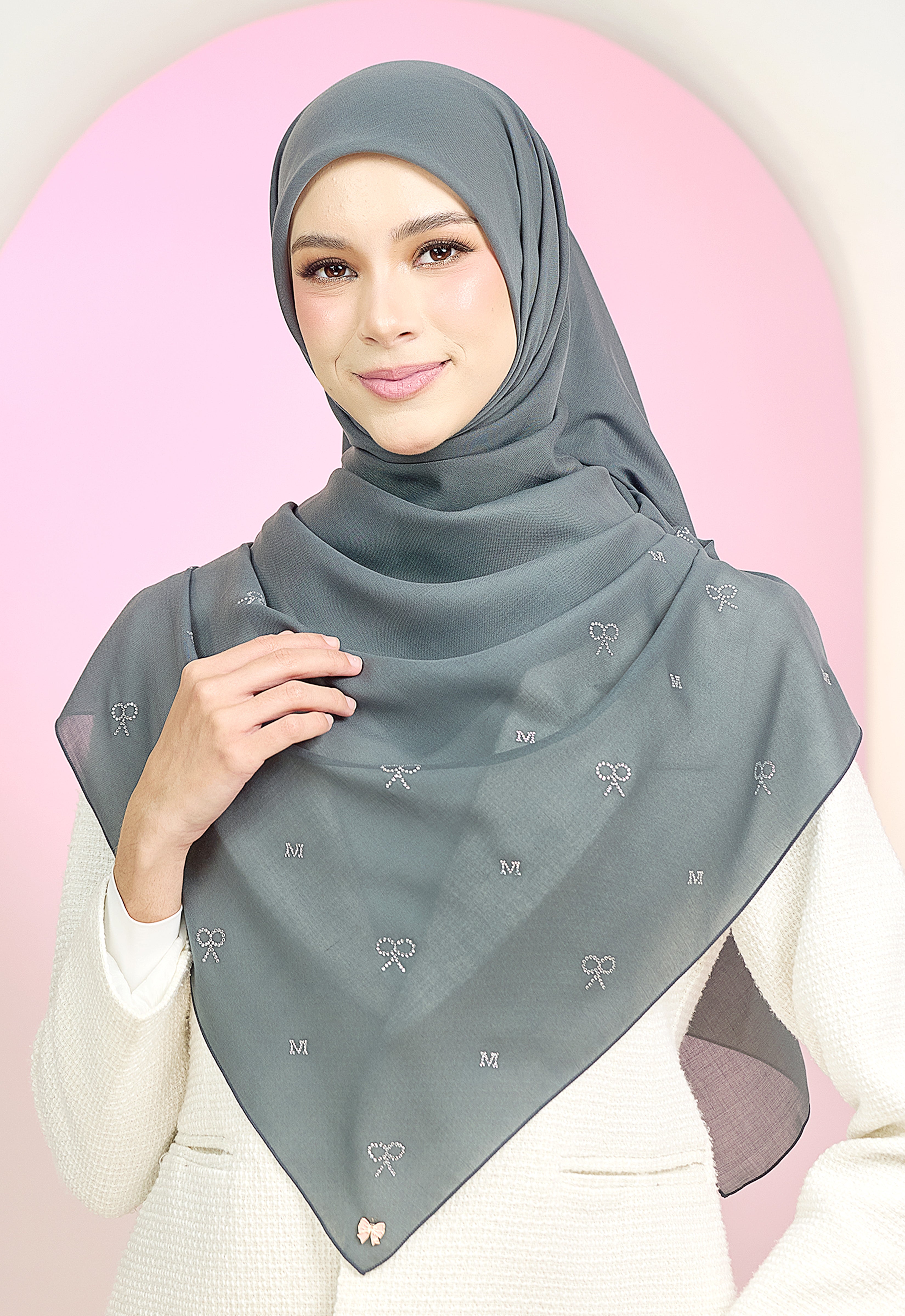 RIBBONY PLAIN STONE - DARK GRAY