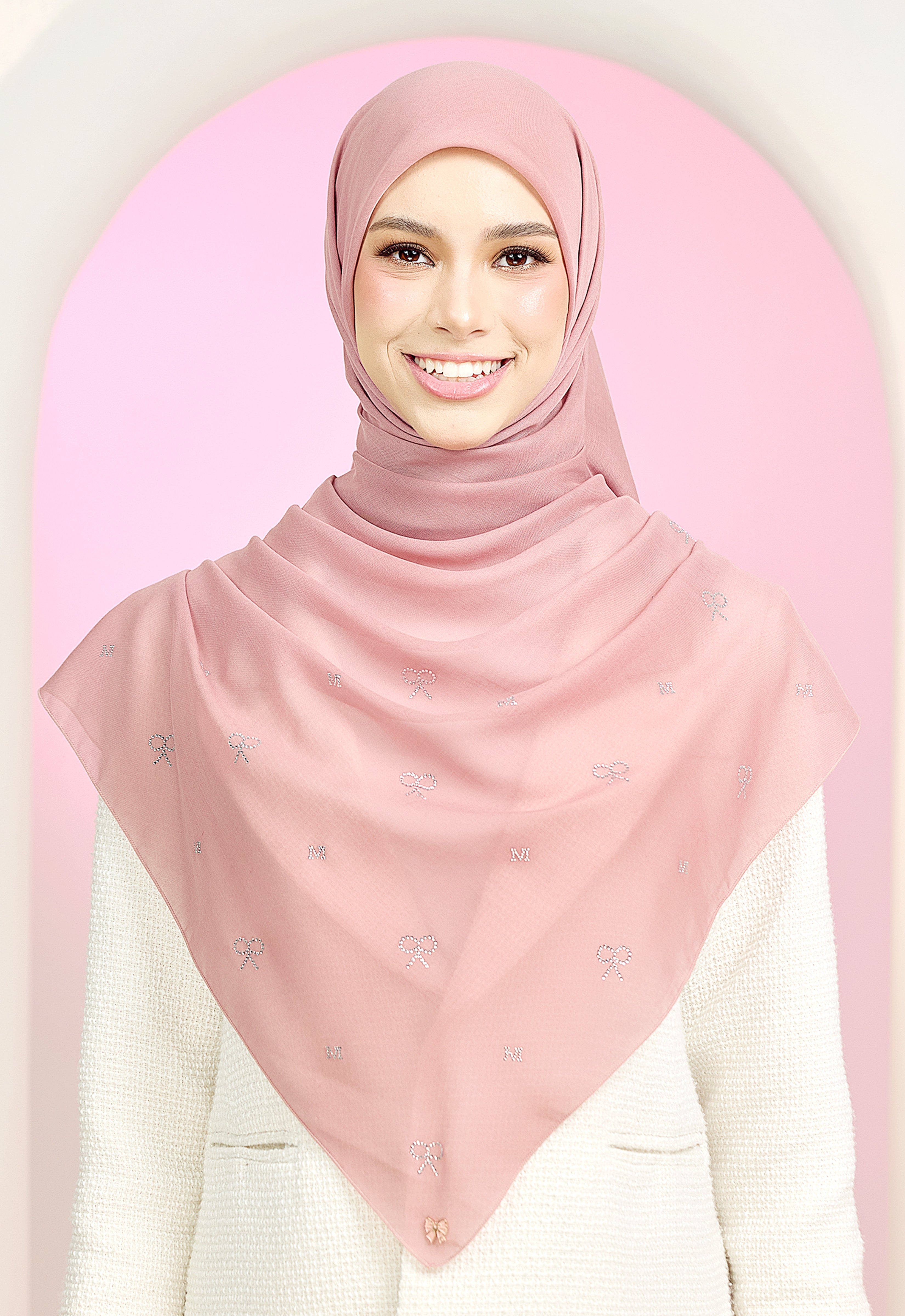 RIBBONY PLAIN STONE - DUSTY PINK