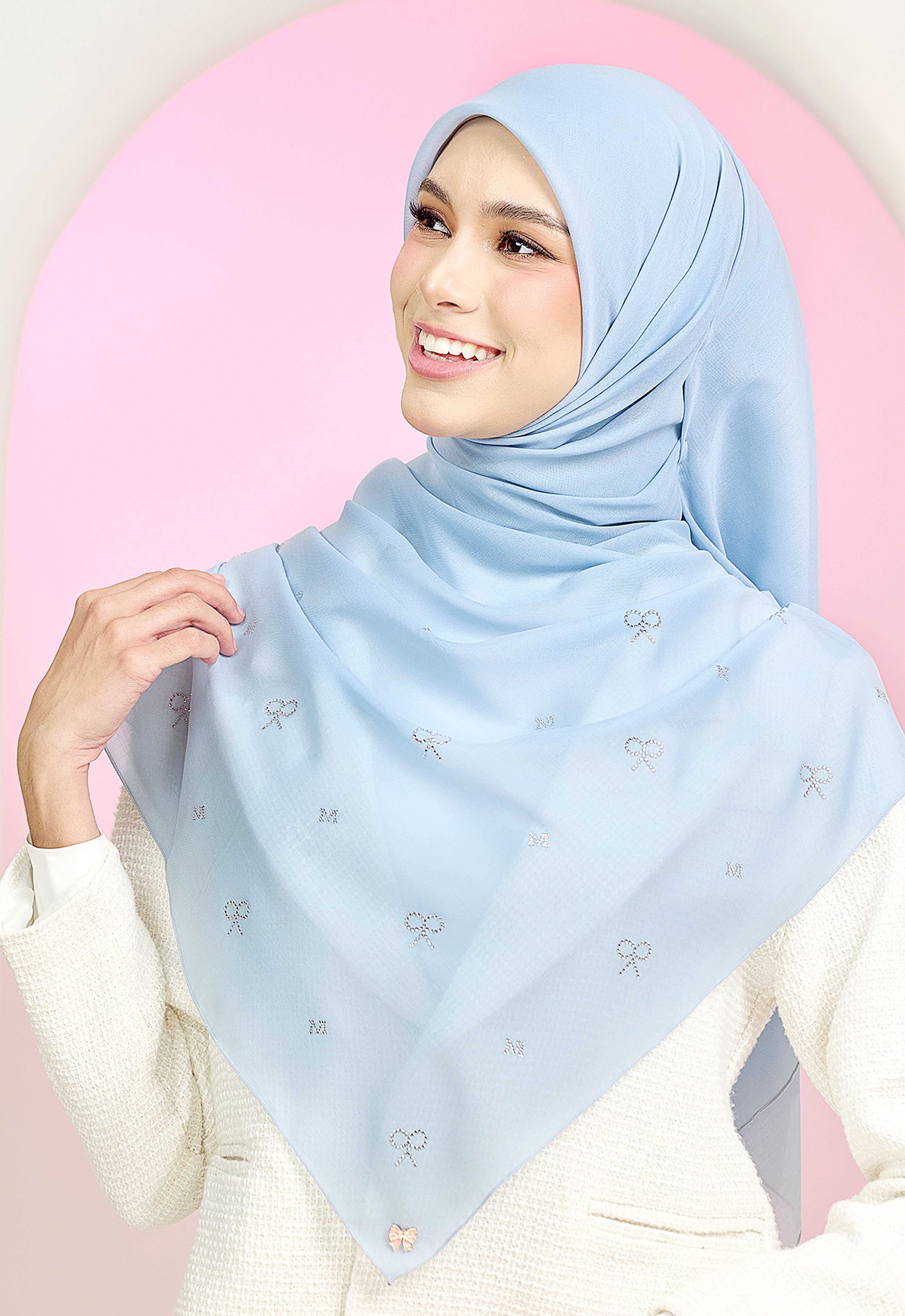 RIBBONY PLAIN STONE - LIGHT BLUE