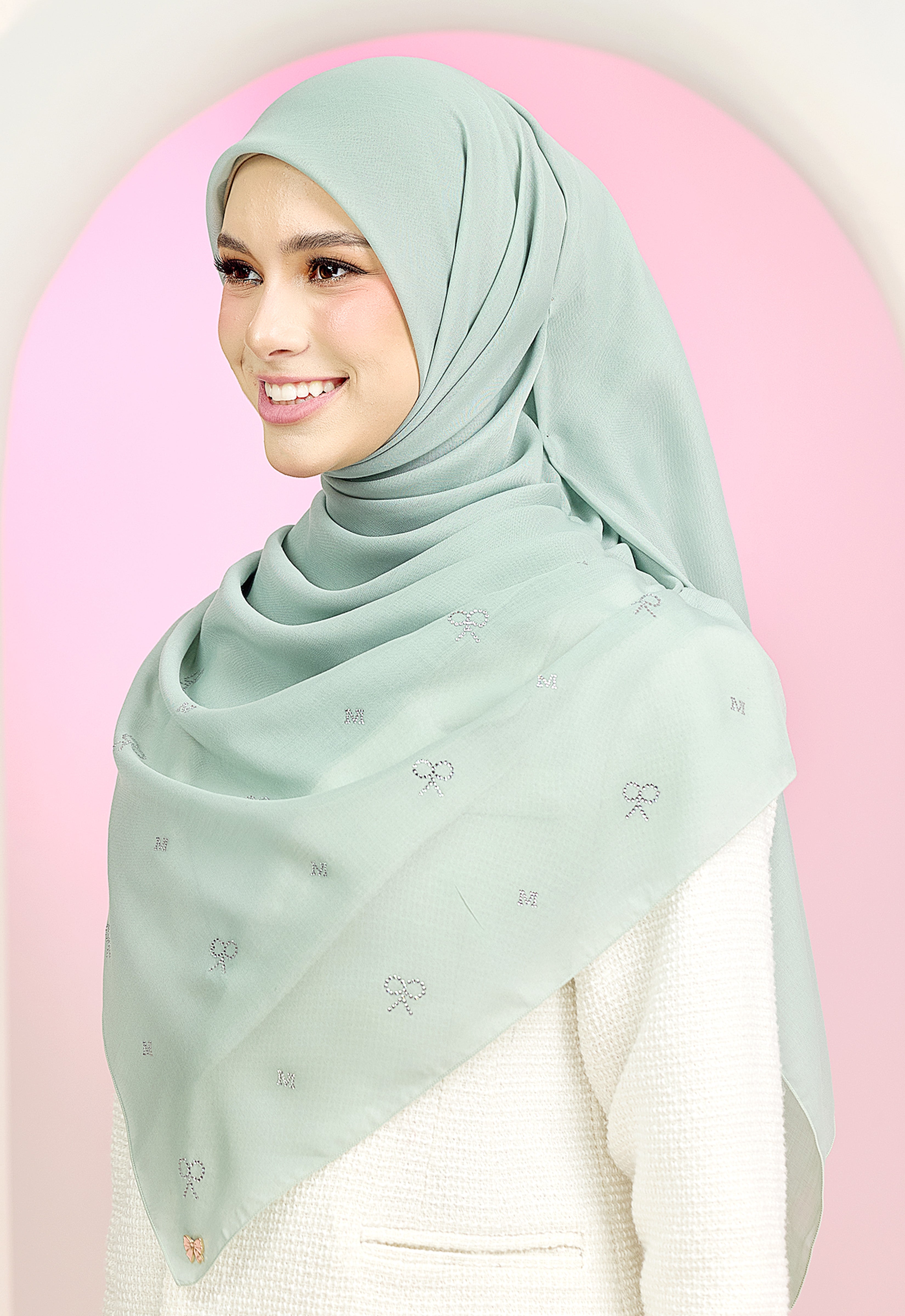 RIBBONY PLAIN STONE - MINT BLUE