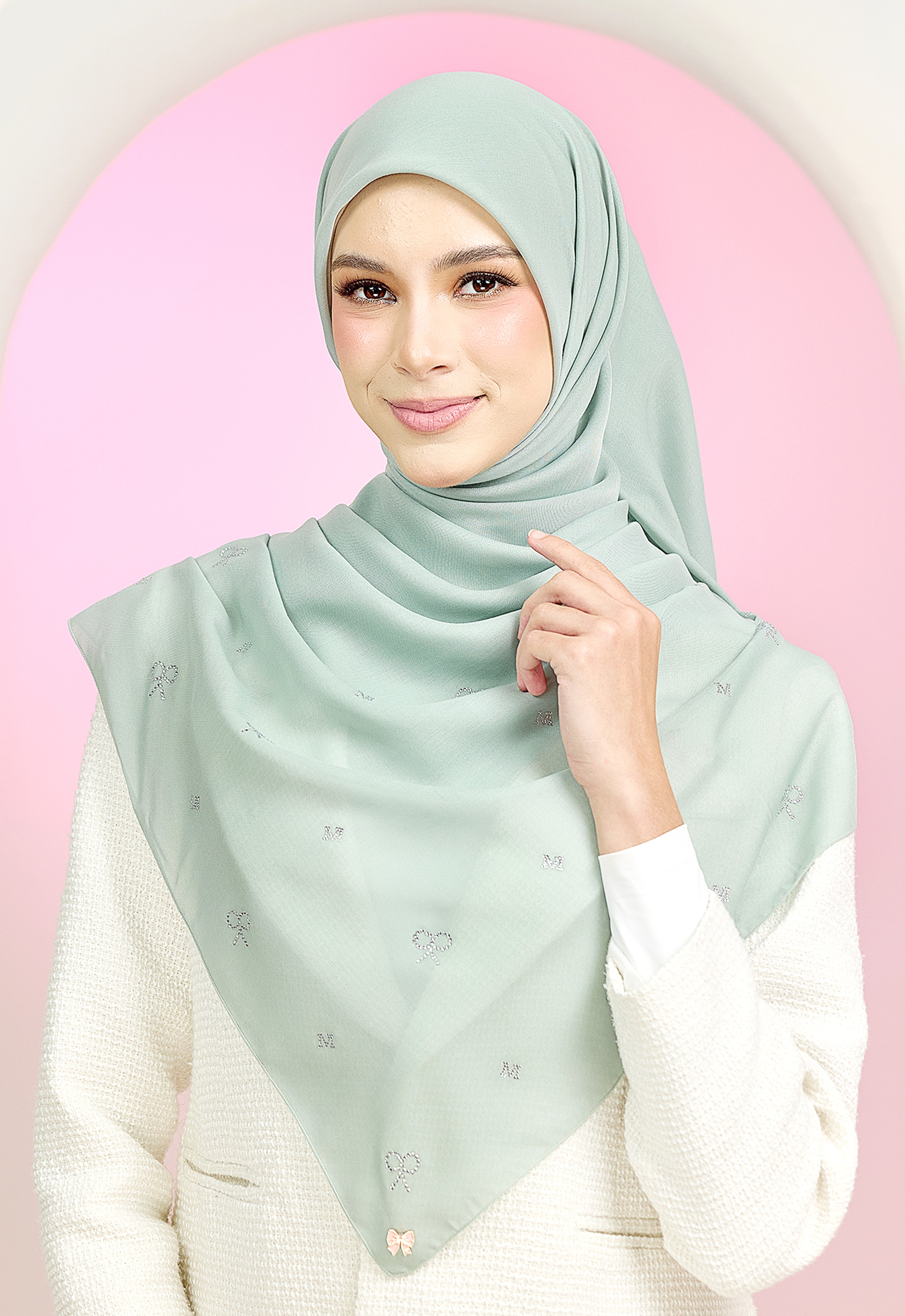 RIBBONY PLAIN STONE - MINT BLUE